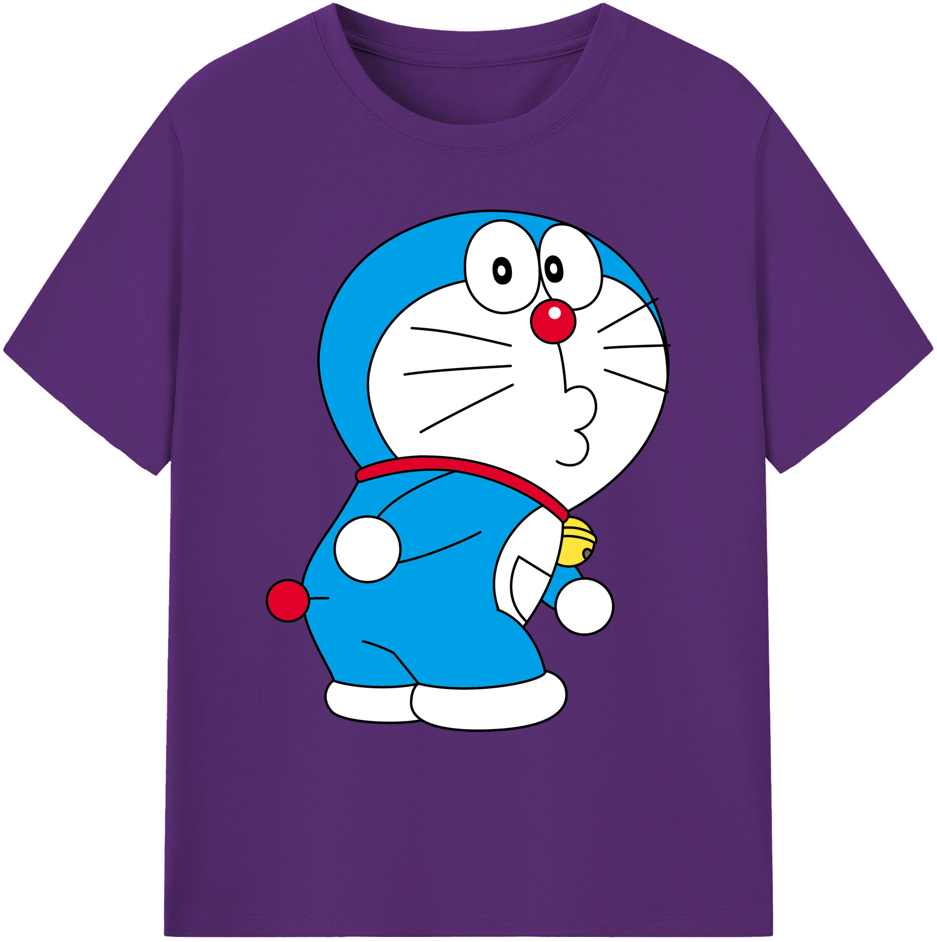 （画像用） ドラえもん Doraemon 綿100％ メンズ半袖Tシャツ｜肌触りやわらか＆通気性