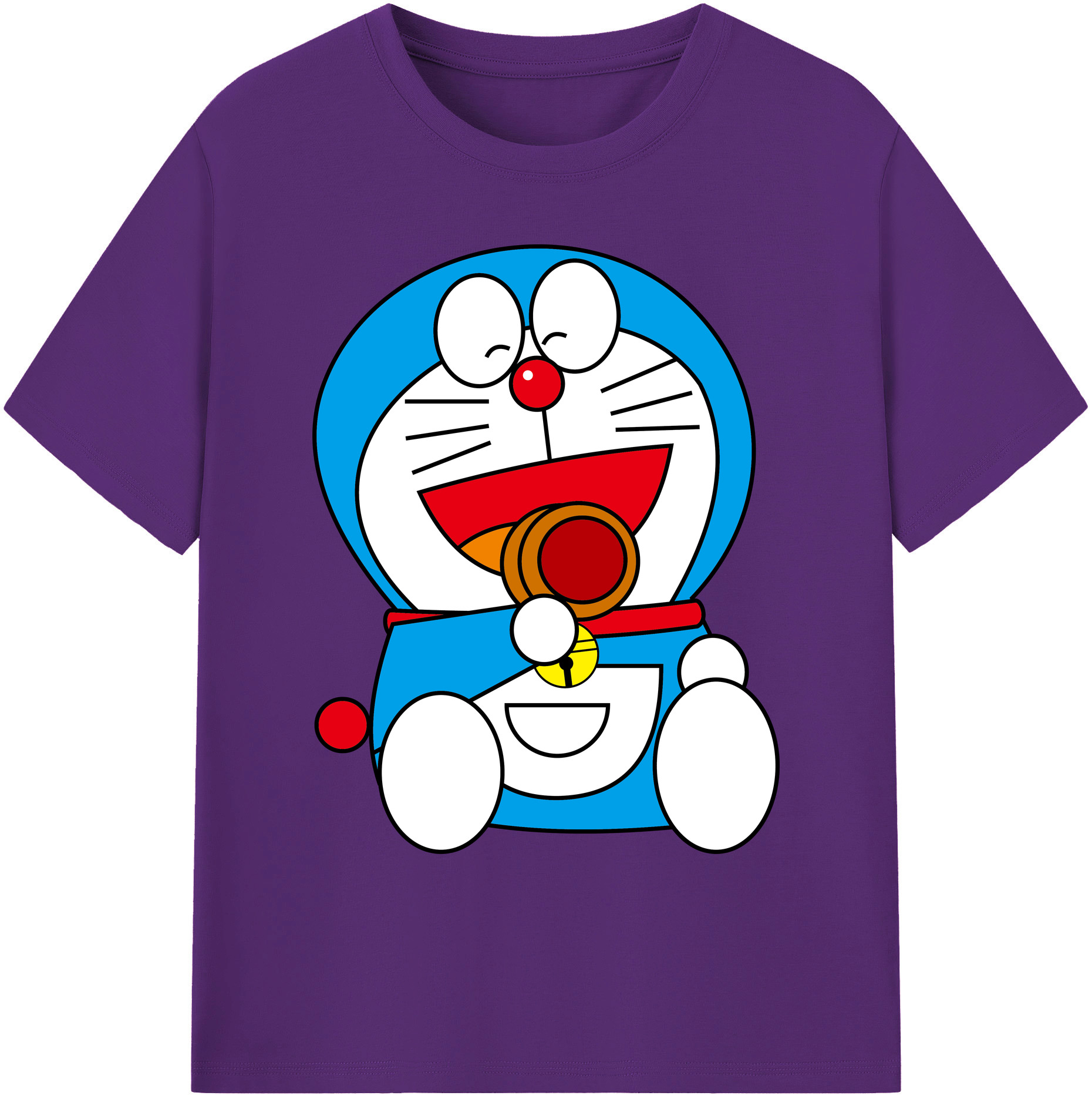 （画像用） ドラえもん Doraemon 綿100％ メンズ半袖Tシャツ｜肌触りやわらか＆通気性
