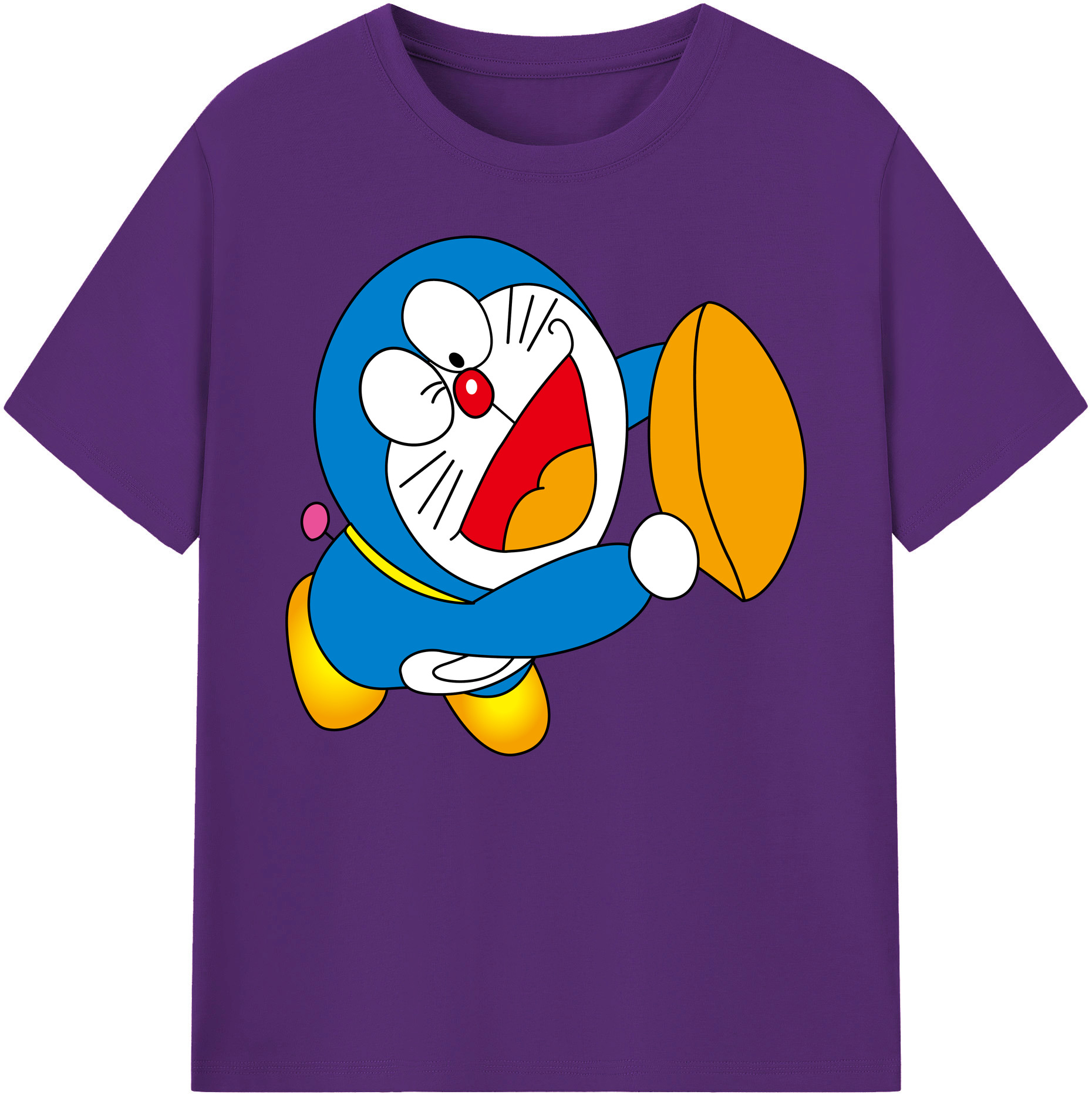 （画像用） ドラえもん Doraemon 綿100％ メンズ半袖Tシャツ｜肌触りやわらか＆通気性