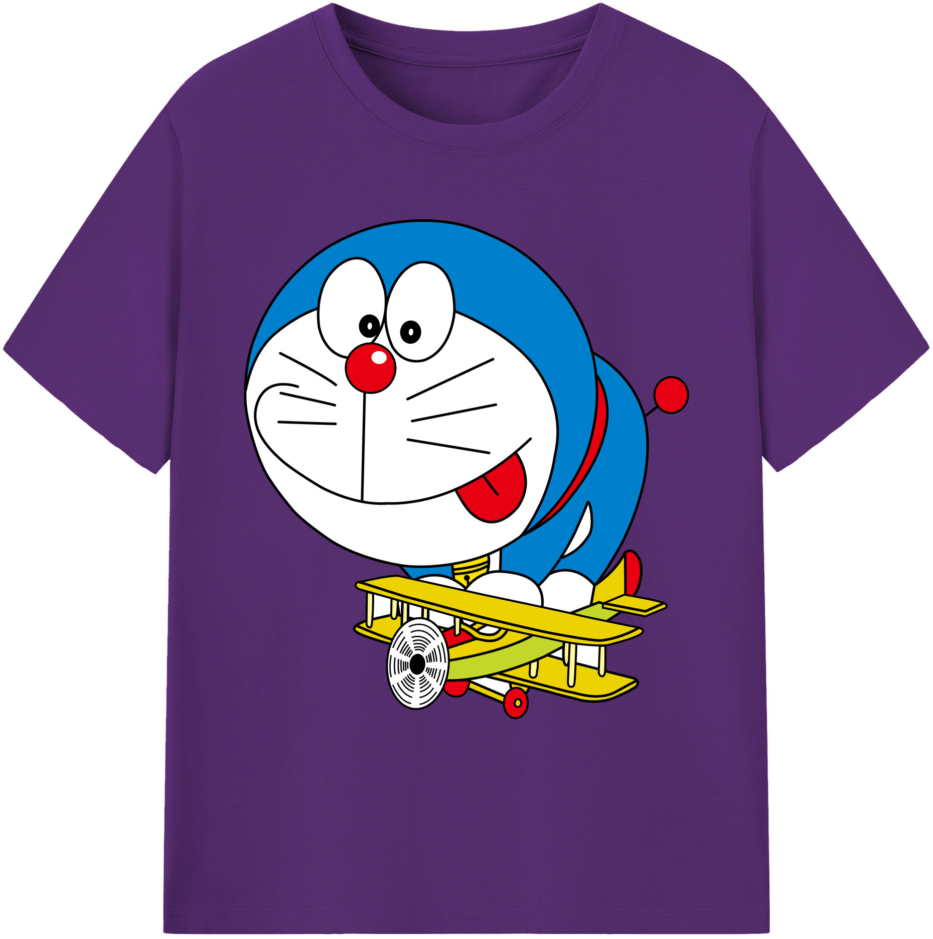 （画像用） ドラえもん Doraemon 綿100％ メンズ半袖Tシャツ｜肌触りやわらか＆通気性