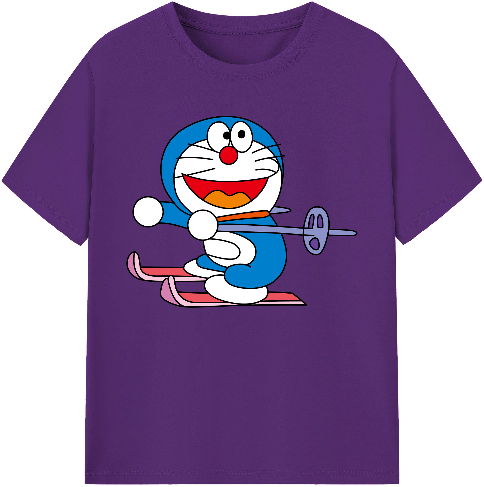 （画像用） ドラえもん Doraemon 綿100％ メンズ半袖Tシャツ｜肌触りやわらか＆通気性