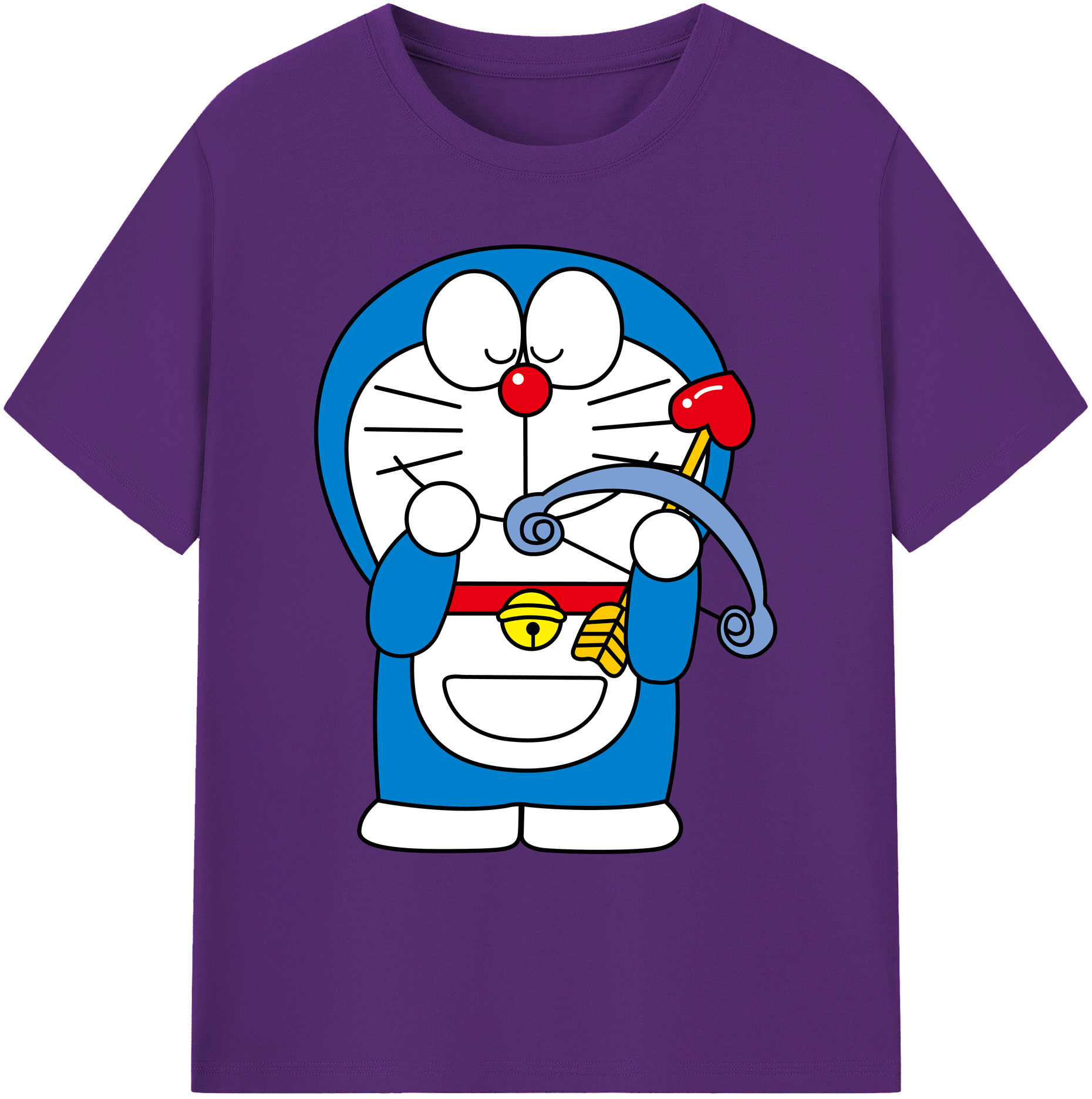 （画像用） ドラえもん Doraemon 綿100％ メンズ半袖Tシャツ｜肌触りやわらか＆通気性