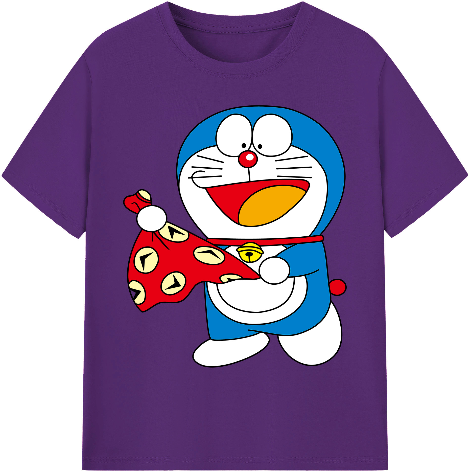 （画像用） ドラえもん Doraemon 綿100％ メンズ半袖Tシャツ｜肌触りやわらか＆通気性
