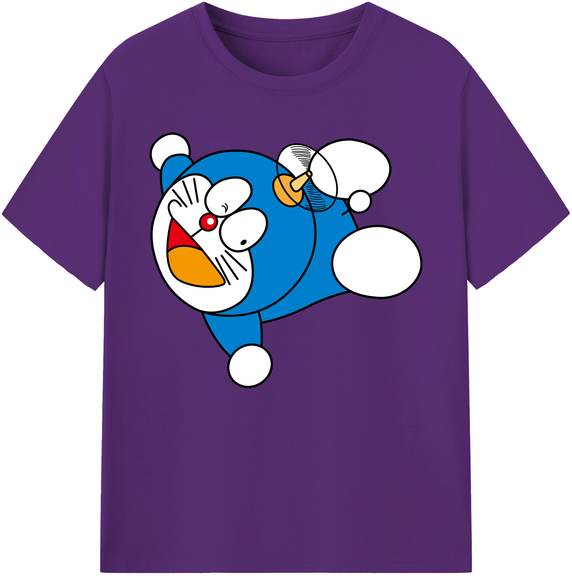 （画像用） ドラえもん Doraemon 綿100％ メンズ半袖Tシャツ｜肌触りやわらか＆通気性
