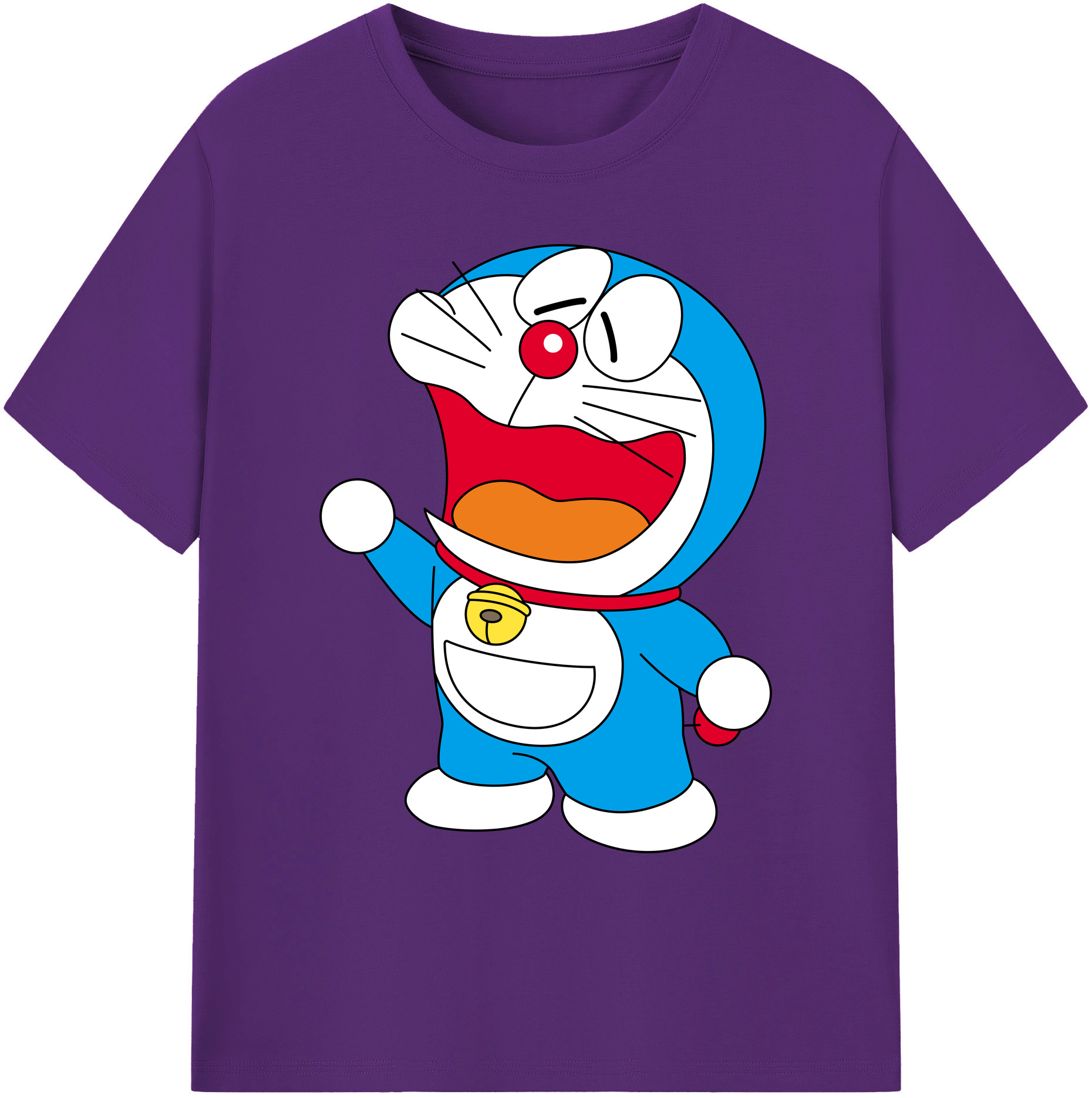 （画像用） ドラえもん Doraemon 綿100％ メンズ半袖Tシャツ｜肌触りやわらか＆通気性