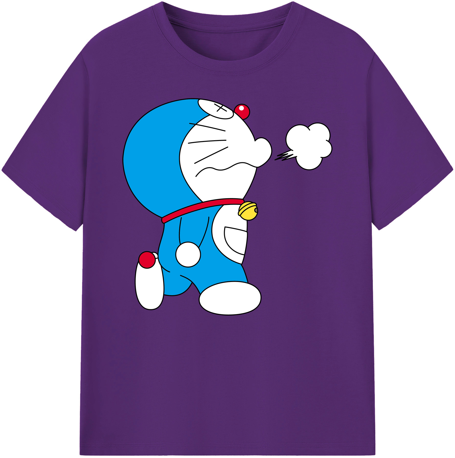 （画像用） ドラえもん Doraemon 綿100％ メンズ半袖Tシャツ｜肌触りやわらか＆通気性