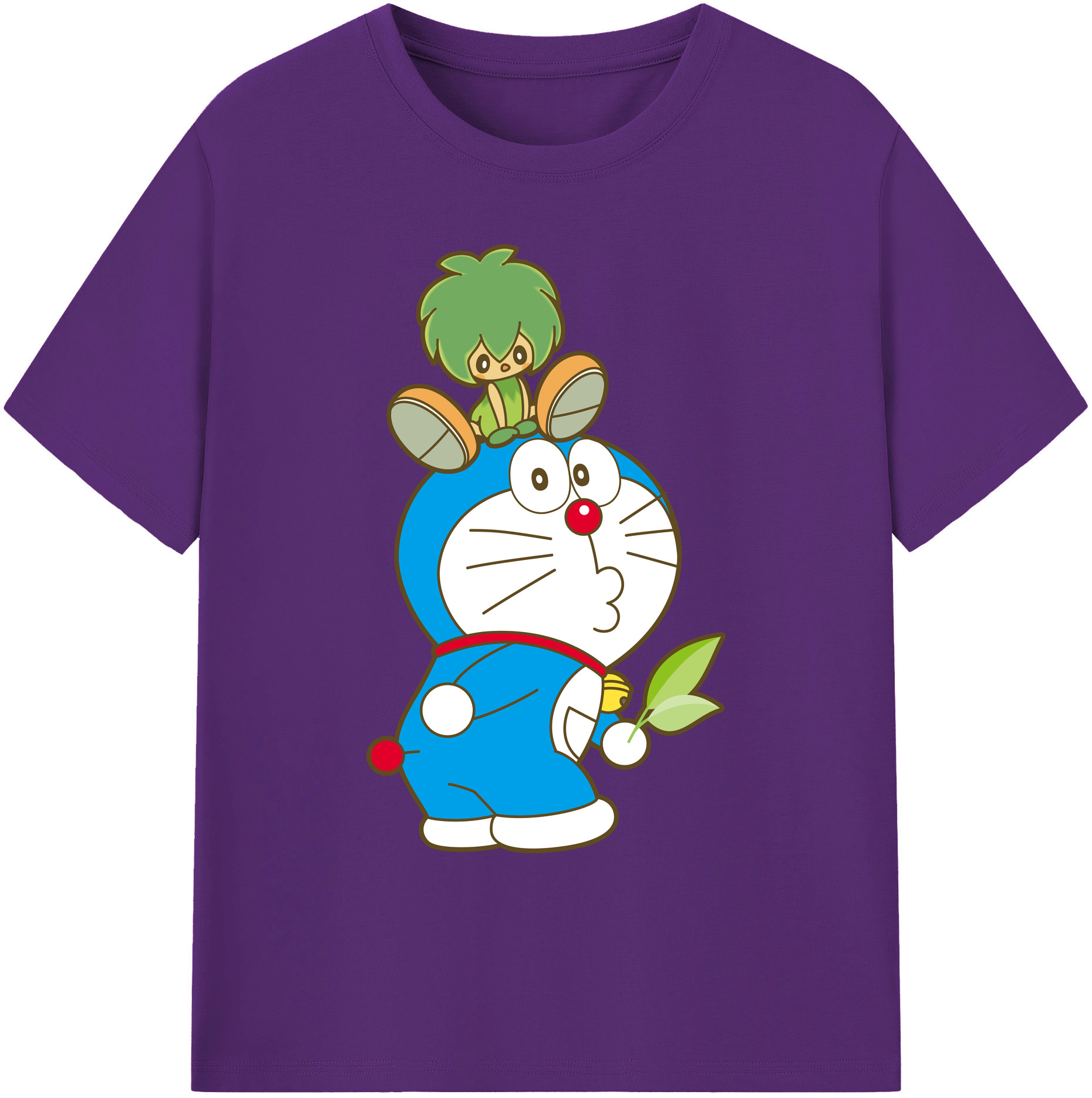 （画像用） ドラえもん Doraemon 綿100％ メンズ半袖Tシャツ｜肌触りやわらか＆通気性