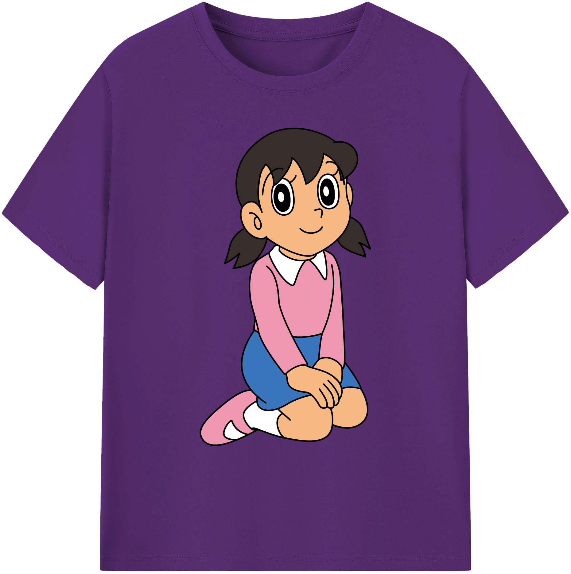 （画像用） ドラえもん みなもと しずか Doraemon Shizuka Minamoto 綿100％ メンズ半袖Tシャツ｜肌触りやわらか＆通気性