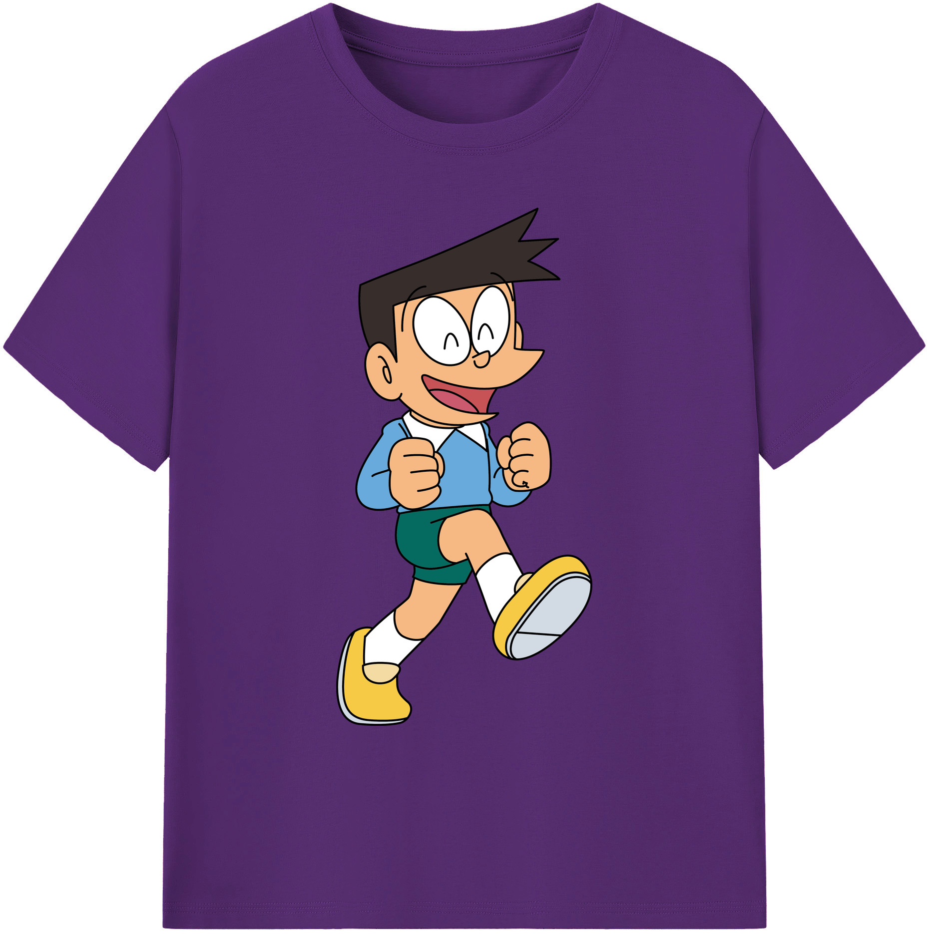 （画像用） ドラえもん 骨川 スネ夫 Doraemon Honekawa Suneo 綿100％ メンズ半袖Tシャツ｜肌触りやわらか＆通気性