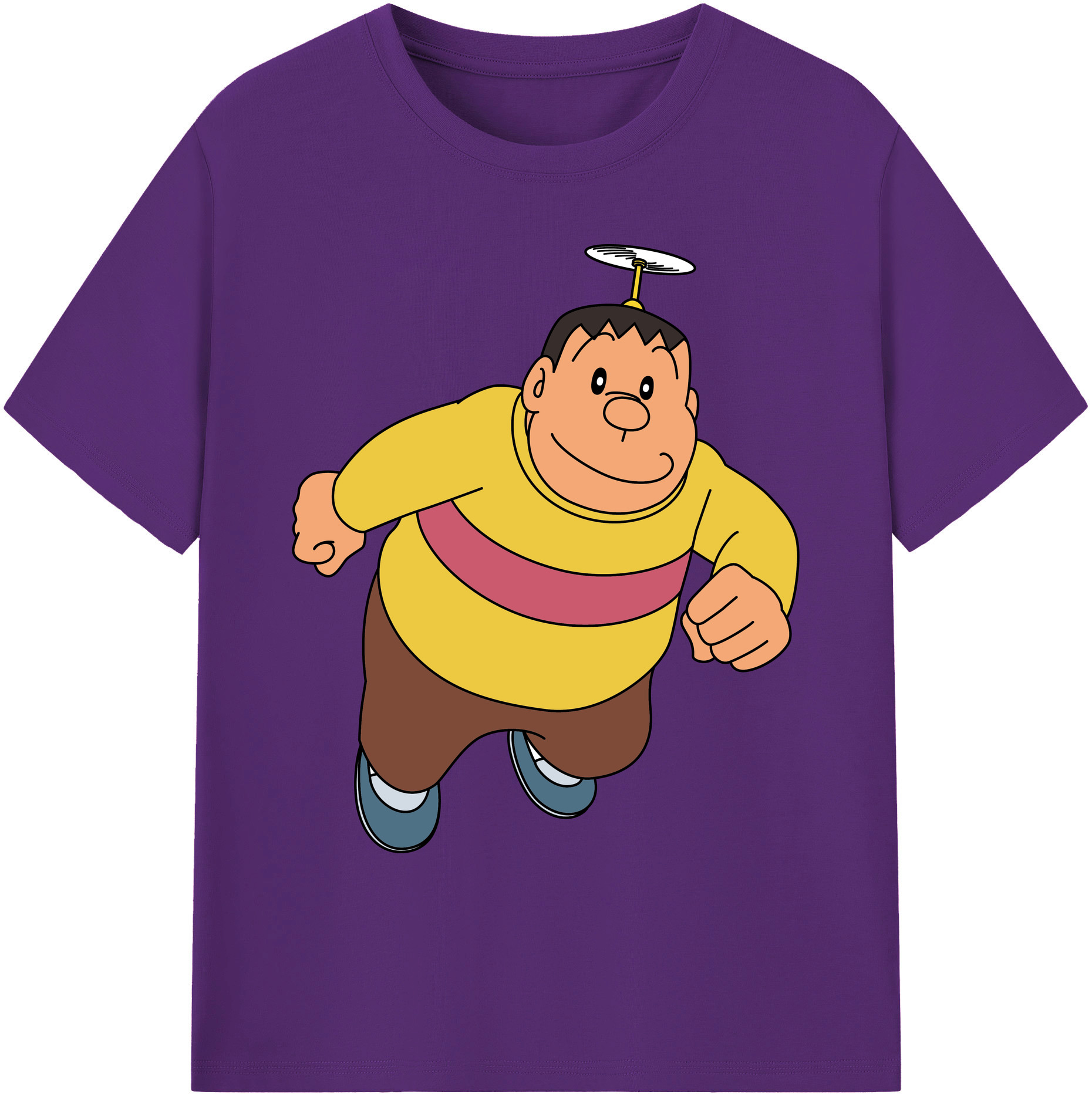 （画像用） ドラえもん 剛田武 Doraemon Gouta Takeshi 綿100％ メンズ半袖Tシャツ｜肌触りやわらか＆通気性