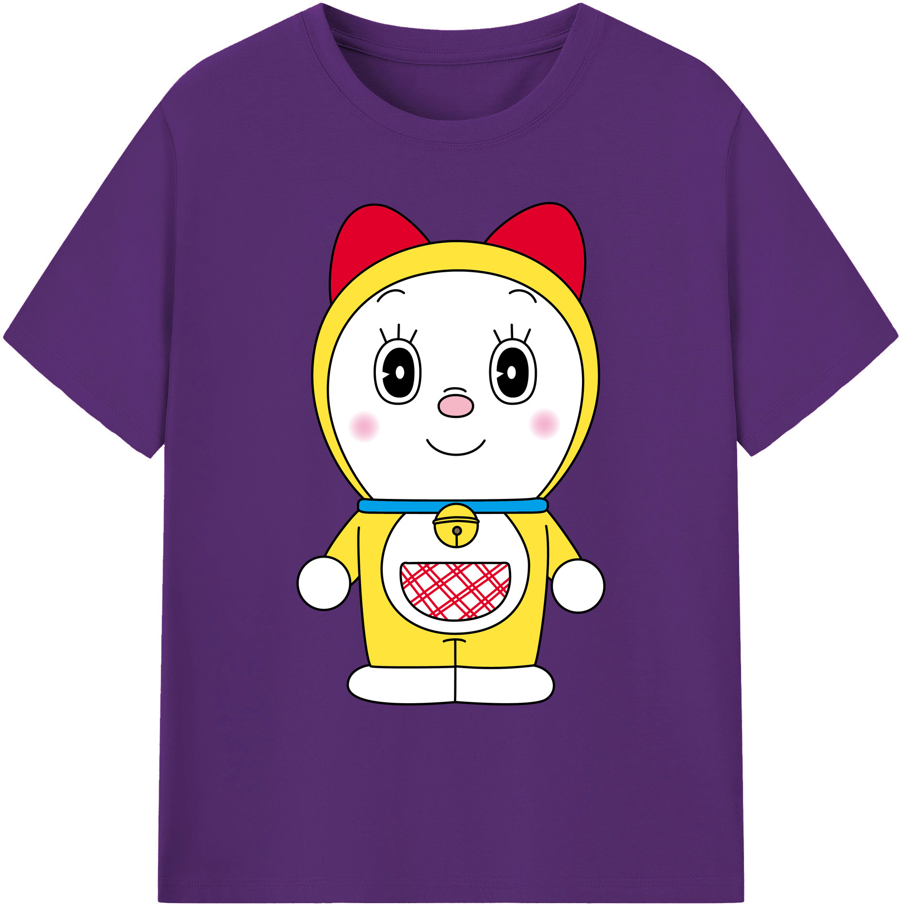 （画像用） ドラえもん ドラミ Doraemon Dorami 綿100％ メンズ半袖Tシャツ｜肌触りやわらか＆通気性