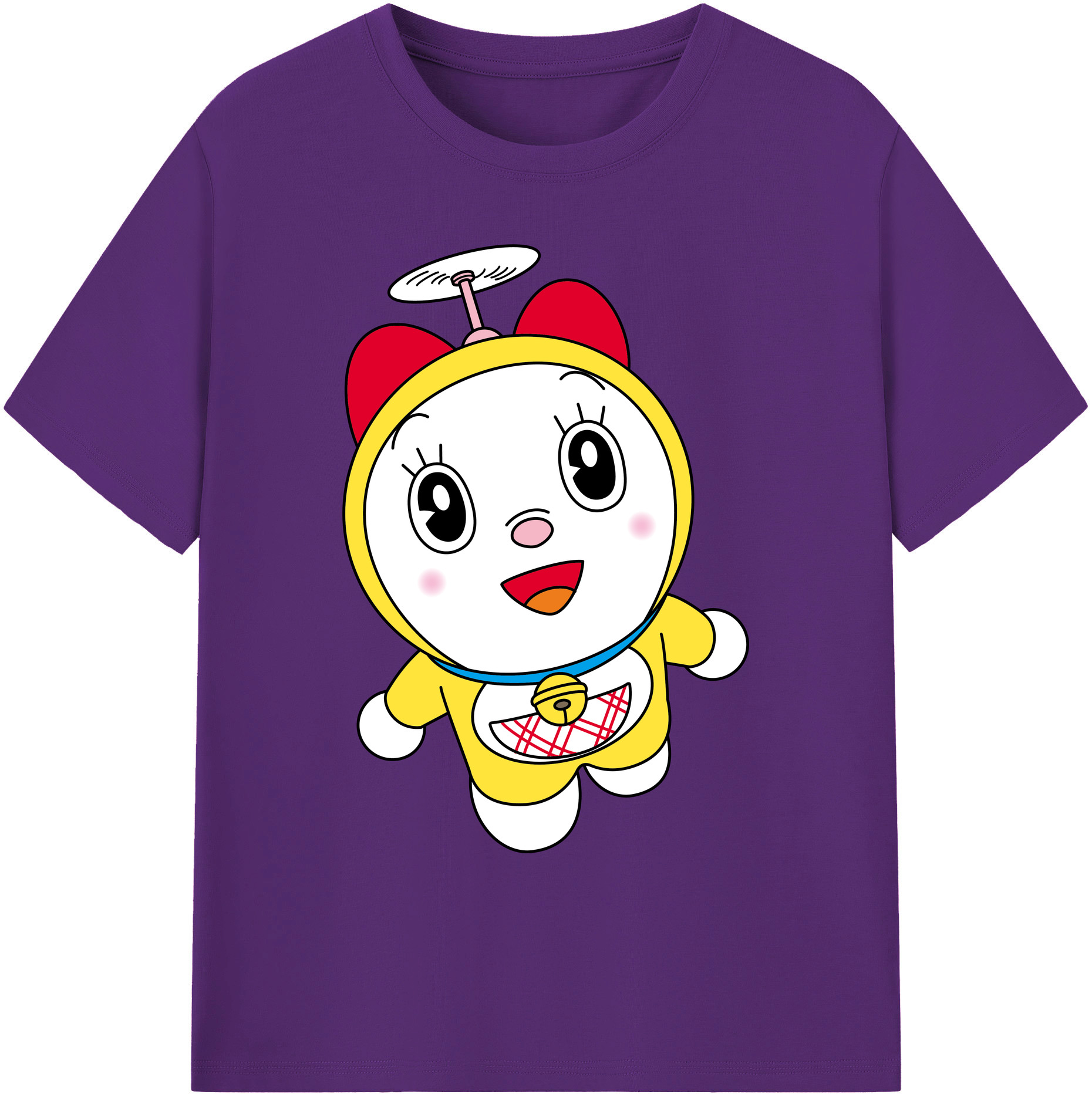 （画像用） ドラえもん ドラミ Doraemon Dorami 綿100％ メンズ半袖Tシャツ｜肌触りやわらか＆通気性
