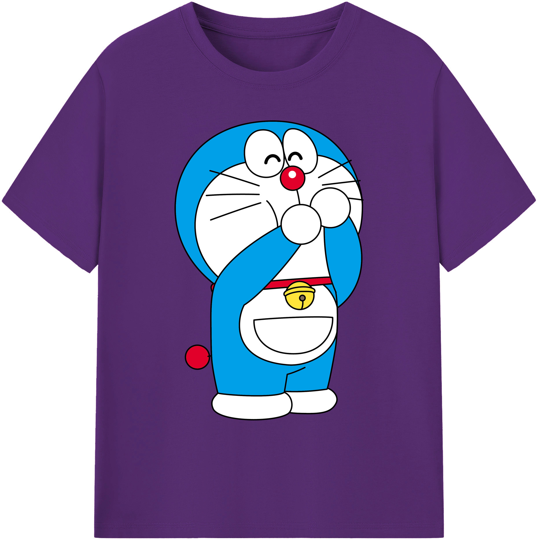 （画像用） ドラえもん Doraemon 綿100％ メンズ半袖Tシャツ｜肌触りやわらか＆通気性