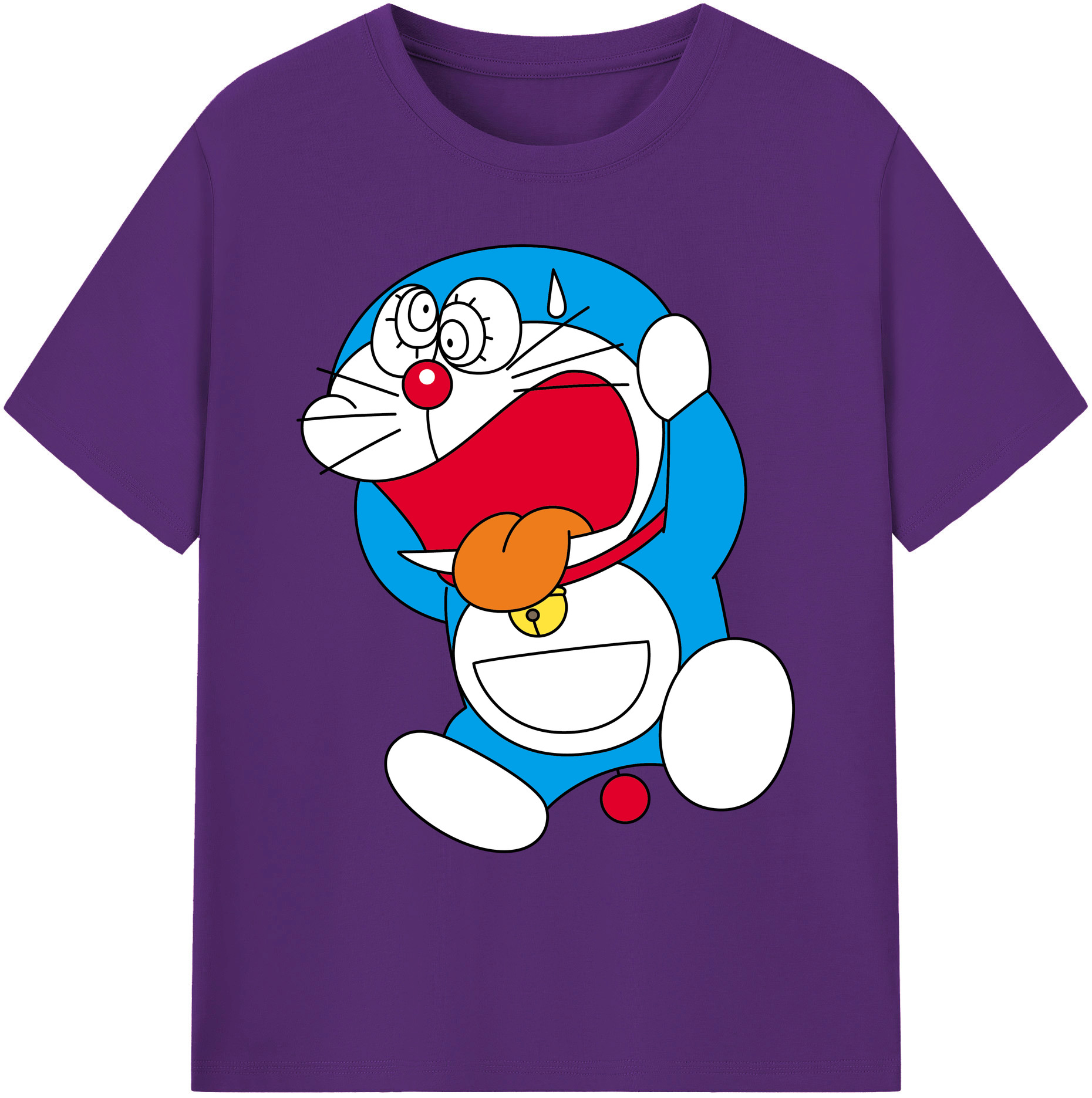 （画像用） ドラえもん Doraemon 綿100％ メンズ半袖Tシャツ｜肌触りやわらか＆通気性