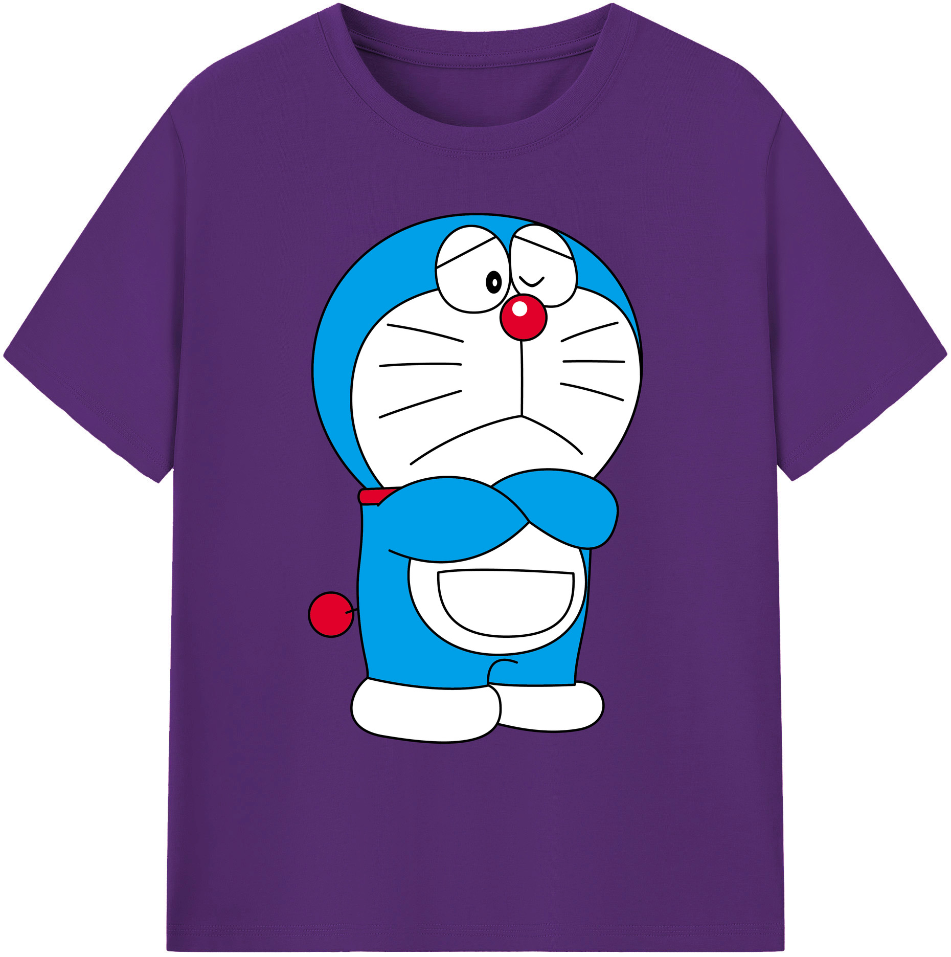 （画像用） ドラえもん Doraemon 綿100％ メンズ半袖Tシャツ｜肌触りやわらか＆通気性