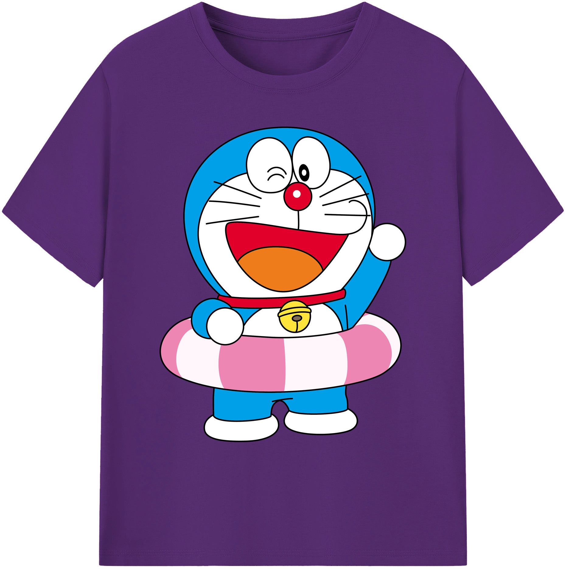 （画像用） ドラえもん Doraemon 綿100％ メンズ半袖Tシャツ｜肌触りやわらか＆通気性