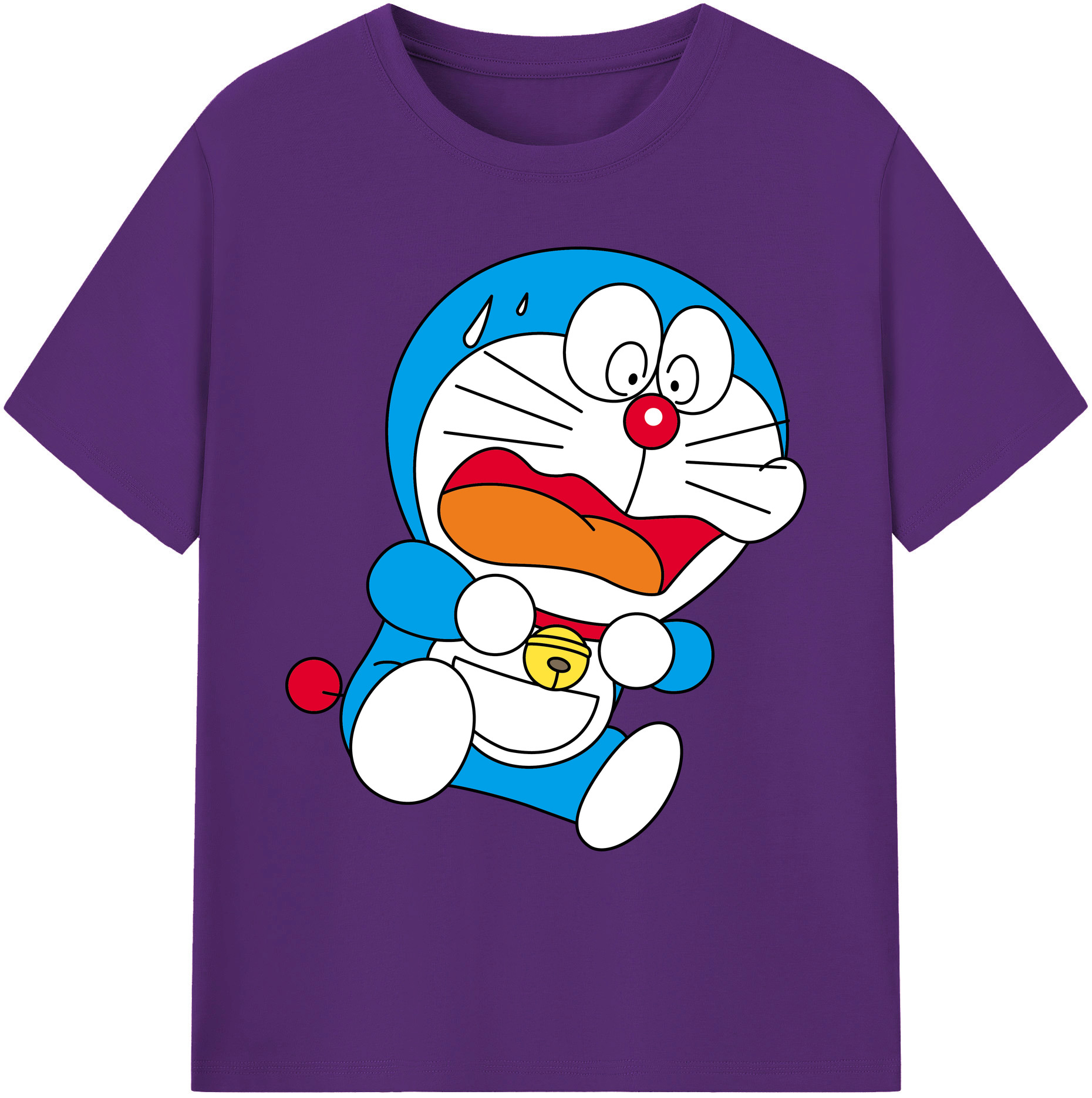 （画像用） ドラえもん Doraemon 綿100％ メンズ半袖Tシャツ｜肌触りやわらか＆通気性