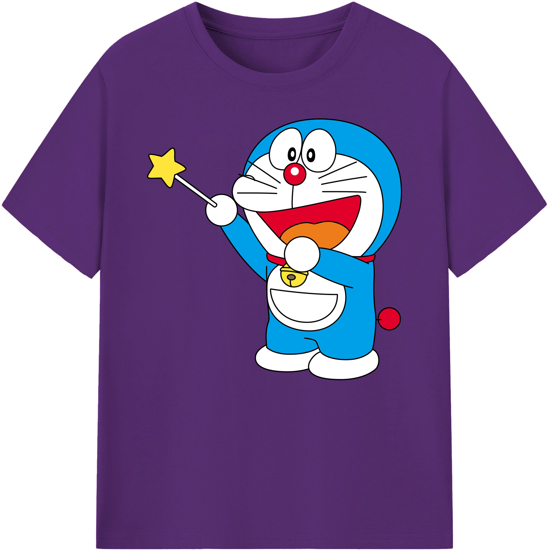 （画像用） ドラえもん Doraemon 綿100％ メンズ半袖Tシャツ｜肌触りやわらか＆通気性
