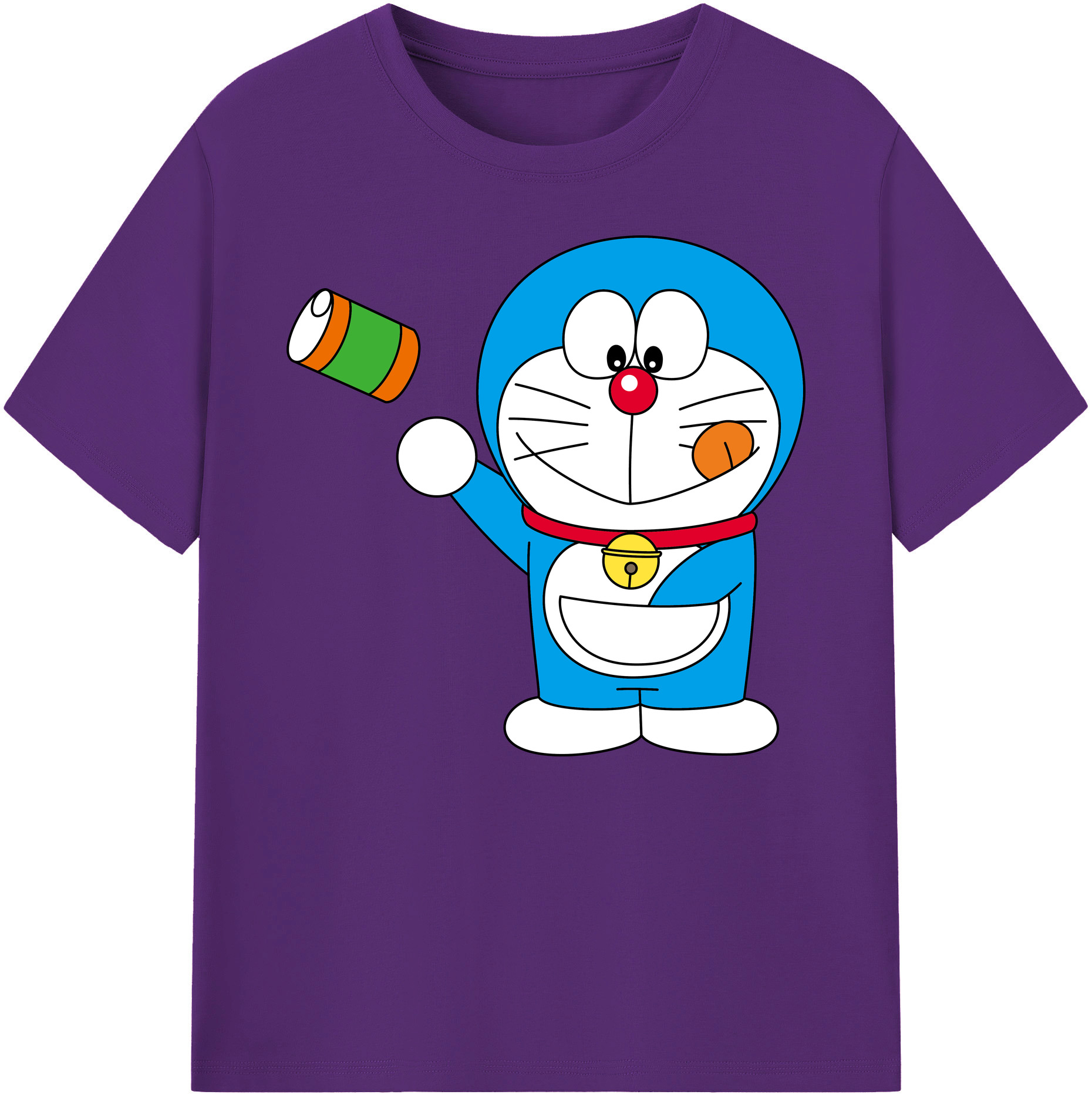 （画像用） ドラえもん Doraemon 綿100％ メンズ半袖Tシャツ｜肌触りやわらか＆通気性