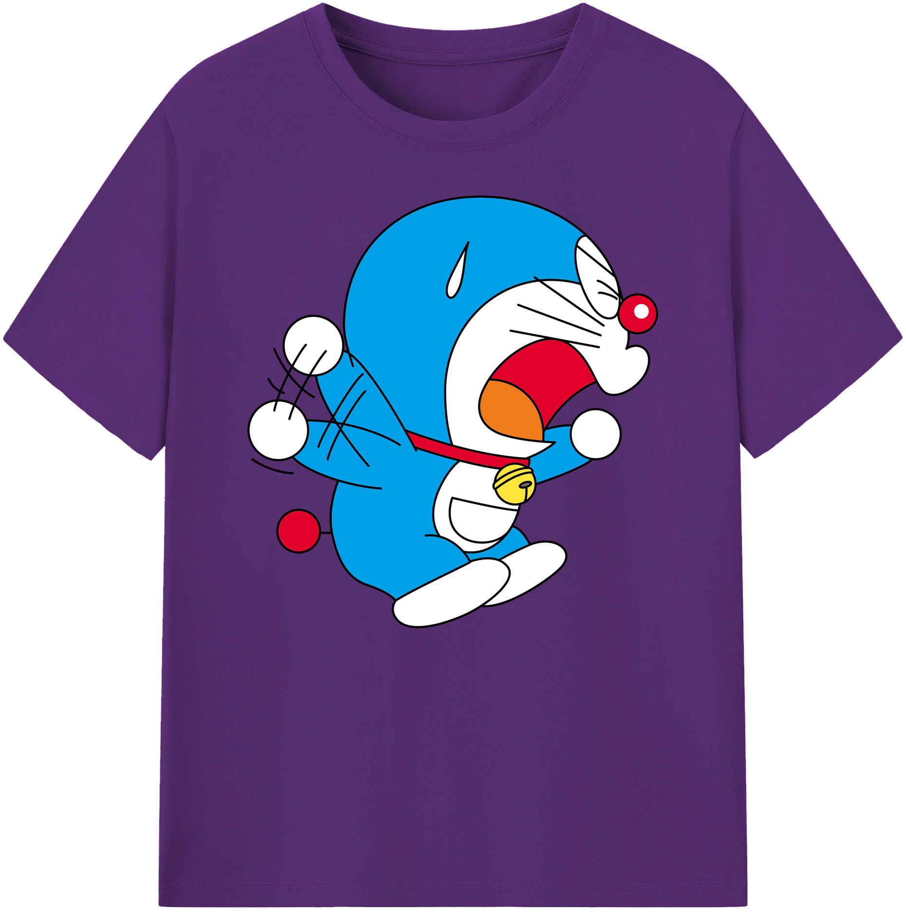 （画像用） ドラえもん Doraemon 綿100％ メンズ半袖Tシャツ｜肌触りやわらか＆通気性