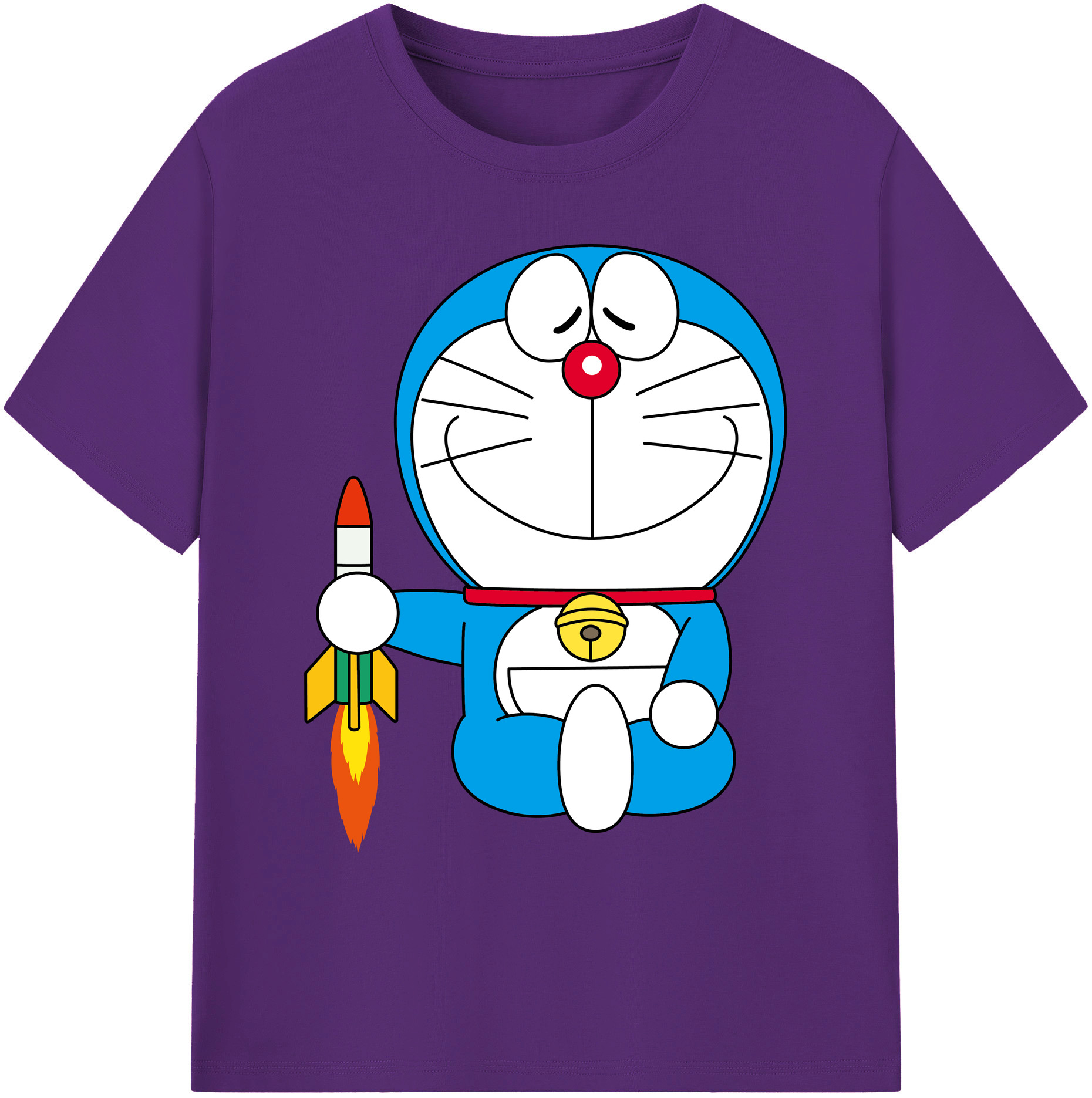 （画像用） ドラえもん Doraemon 綿100％ メンズ半袖Tシャツ｜肌触りやわらか＆通気性