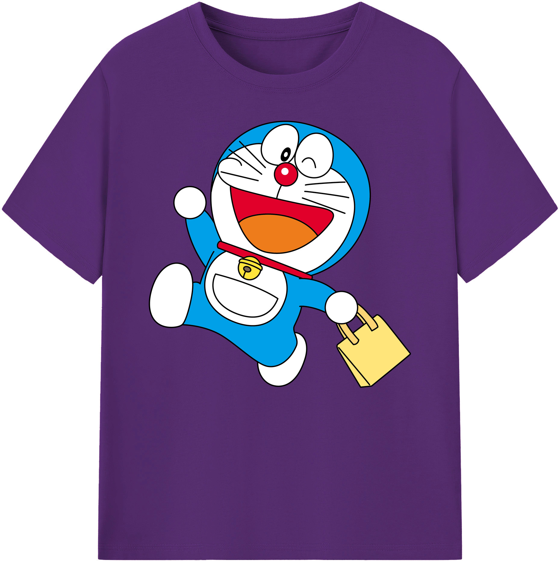（画像用） ドラえもん Doraemon 綿100％ メンズ半袖Tシャツ｜肌触りやわらか＆通気性