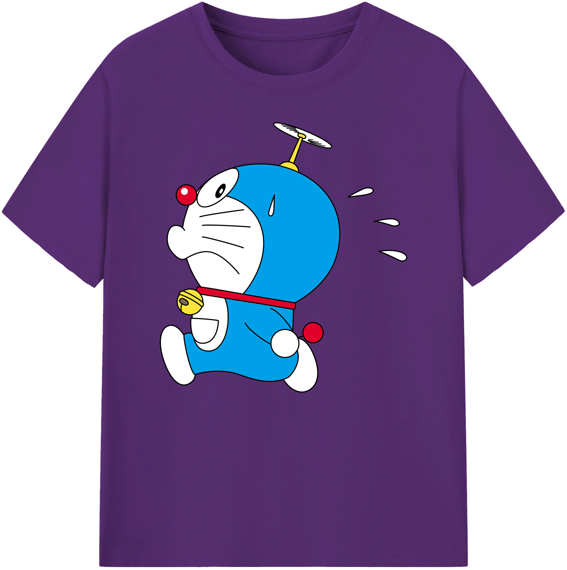 （画像用） ドラえもん Doraemon 綿100％ メンズ半袖Tシャツ｜肌触りやわらか＆通気性