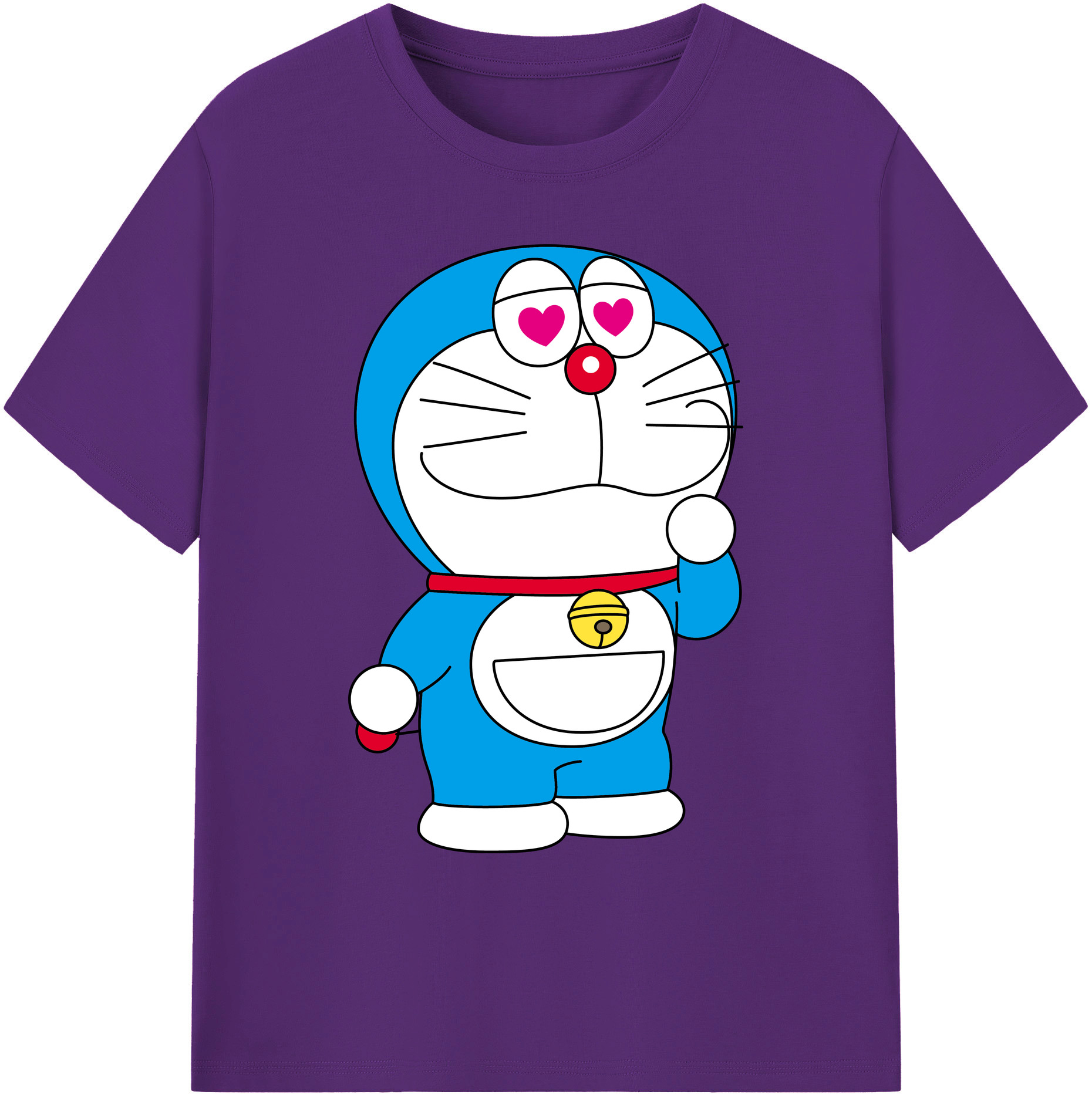 （画像用） ドラえもん Doraemon 綿100％ メンズ半袖Tシャツ｜肌触りやわらか＆通気性