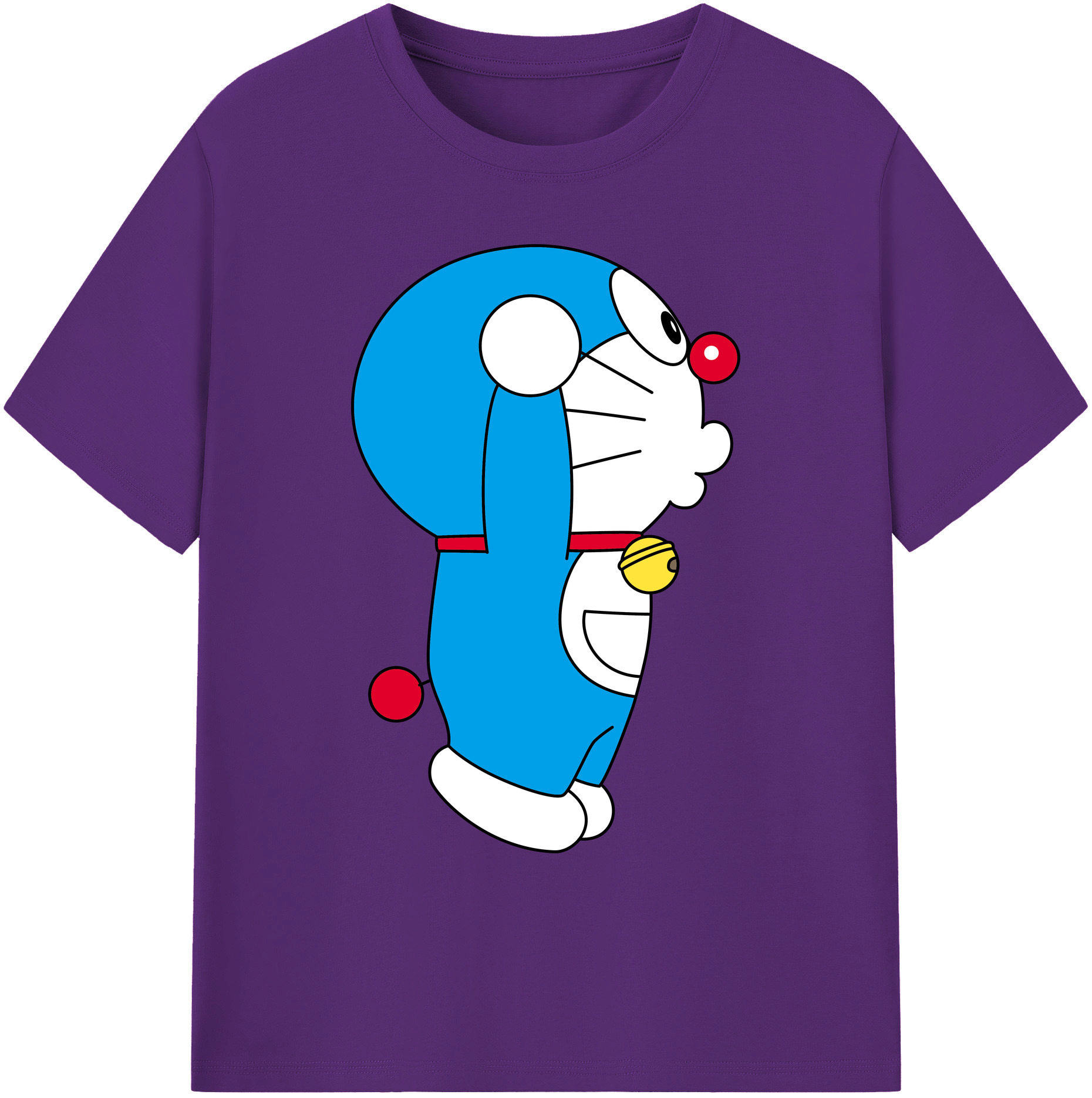 （画像用） ドラえもん Doraemon 綿100％ メンズ半袖Tシャツ｜肌触りやわらか＆通気性