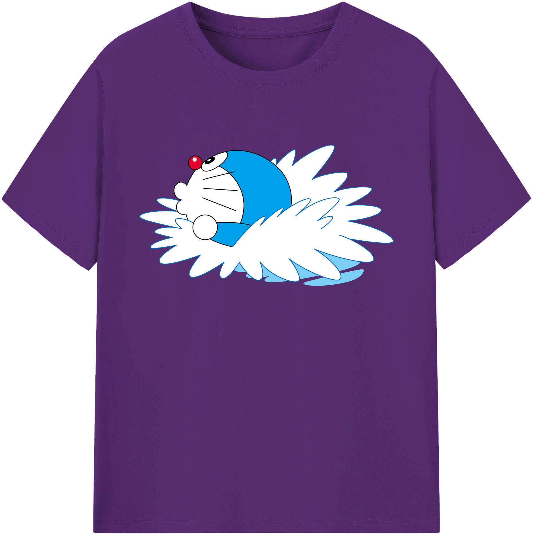 （画像用） ドラえもん Doraemon 綿100％ メンズ半袖Tシャツ｜肌触りやわらか＆通気性