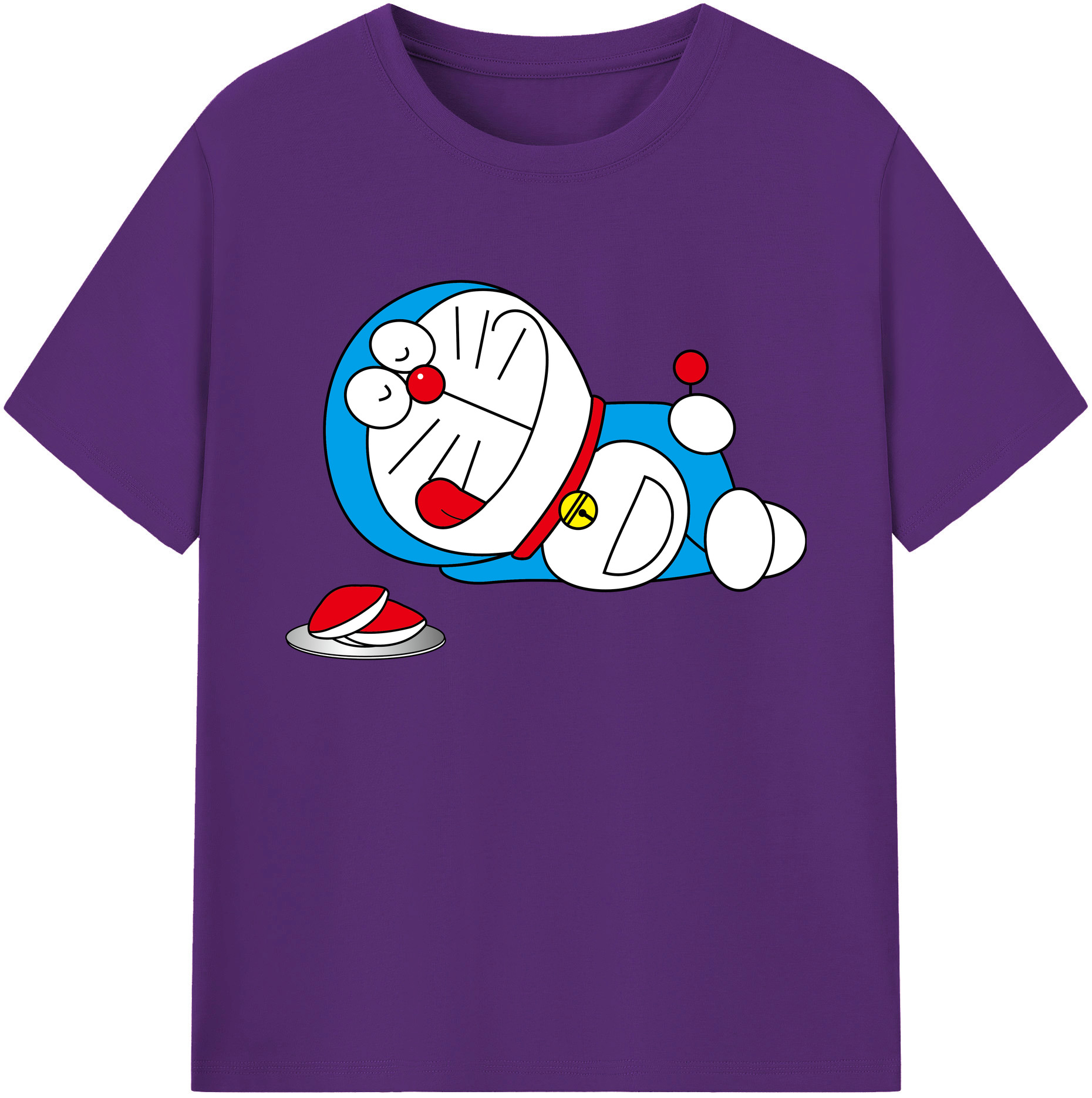 （画像用） ドラえもん Doraemon 綿100％ メンズ半袖Tシャツ｜肌触りやわらか＆通気性