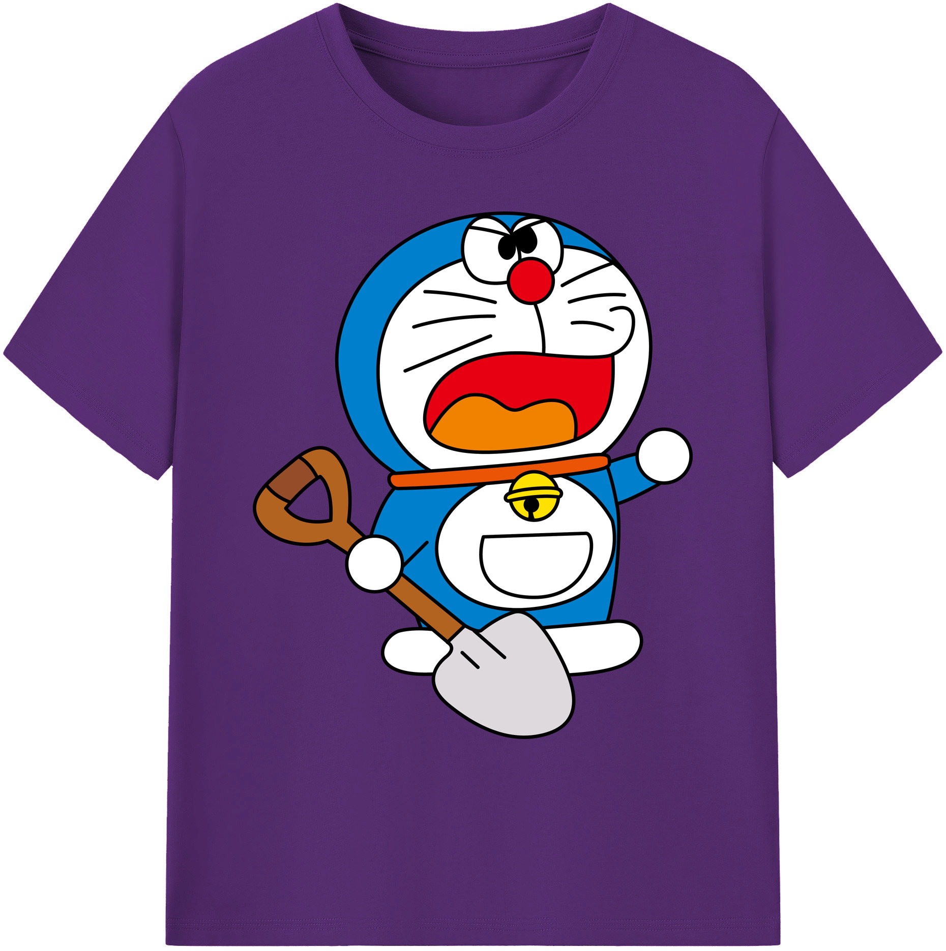 （画像用） ドラえもん Doraemon 綿100％ メンズ半袖Tシャツ｜肌触りやわらか＆通気性