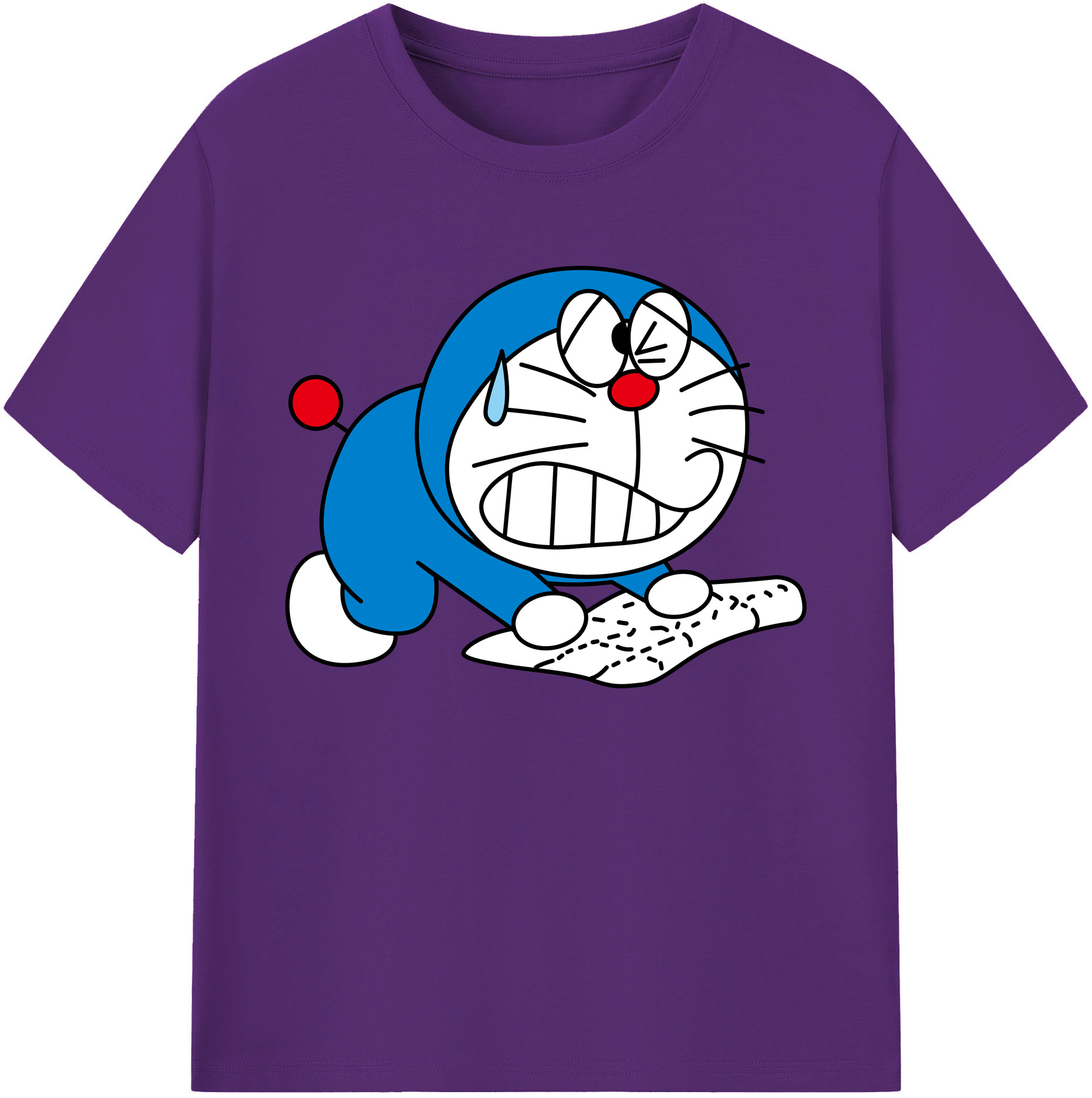 （画像用） ドラえもん Doraemon 綿100％ メンズ半袖Tシャツ｜肌触りやわらか＆通気性