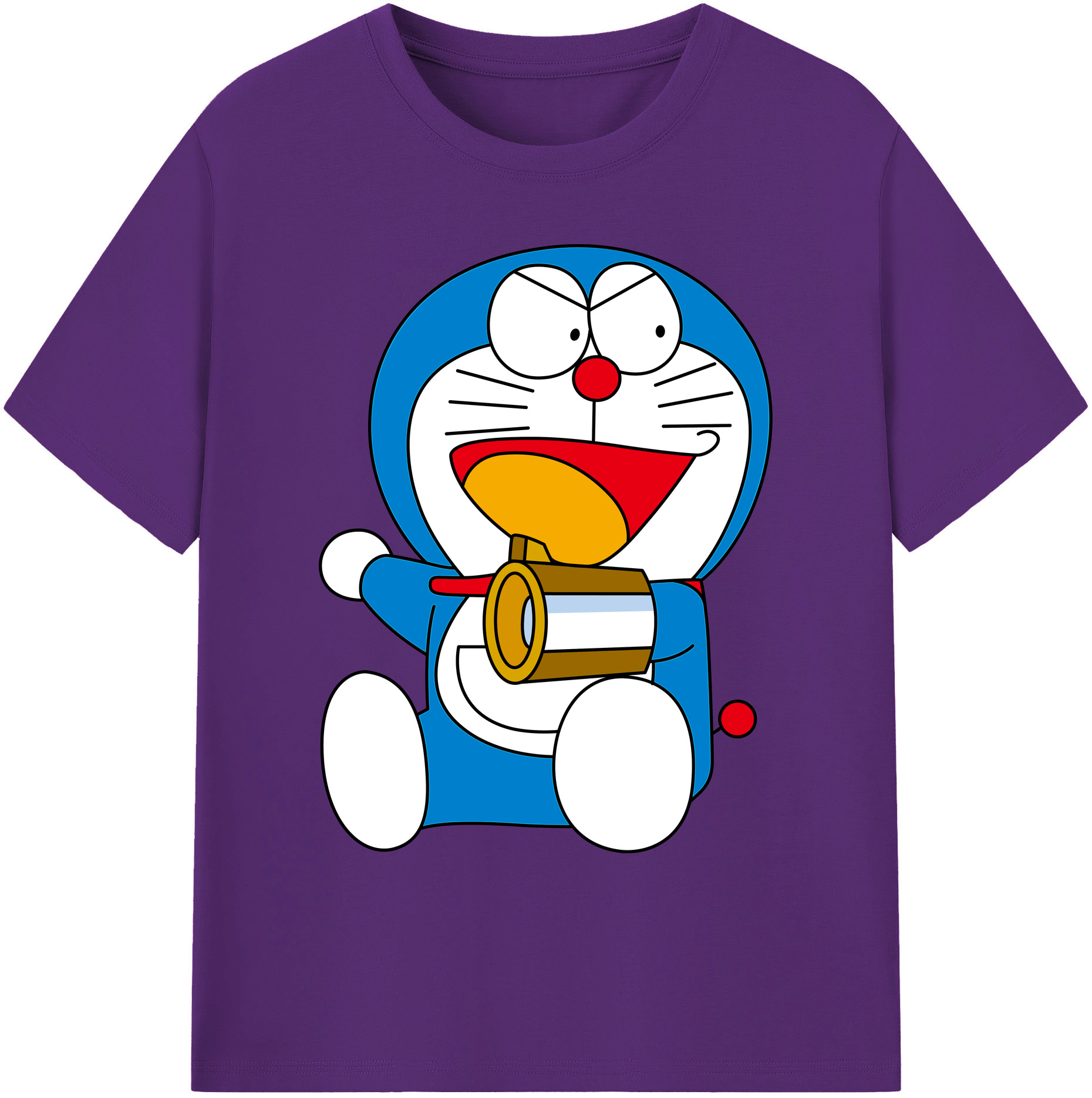 （画像用） ドラえもん Doraemon 綿100％ メンズ半袖Tシャツ｜肌触りやわらか＆通気性