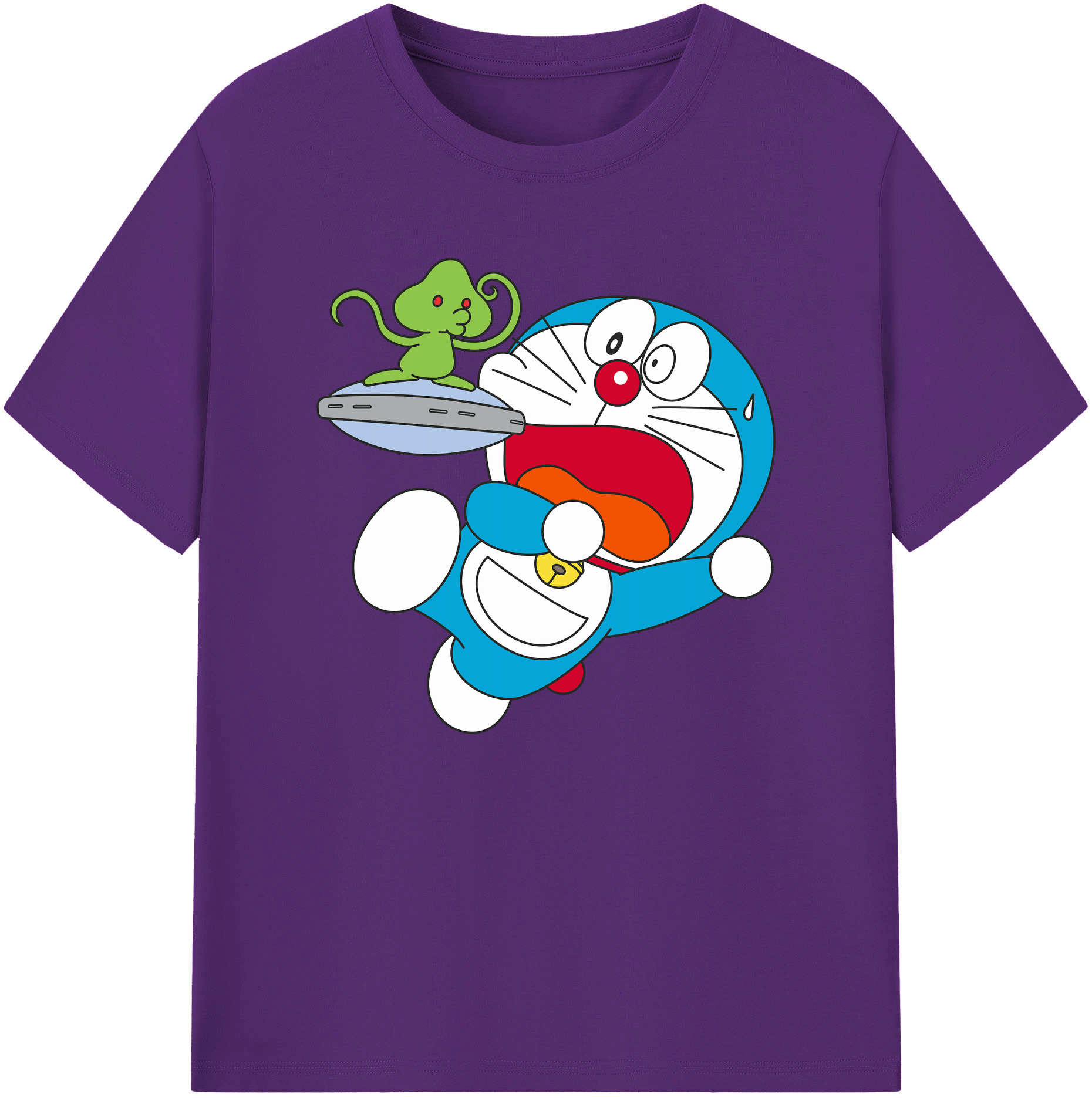 （画像用） ドラえもん Doraemon 綿100％ メンズ半袖Tシャツ｜肌触りやわらか＆通気性