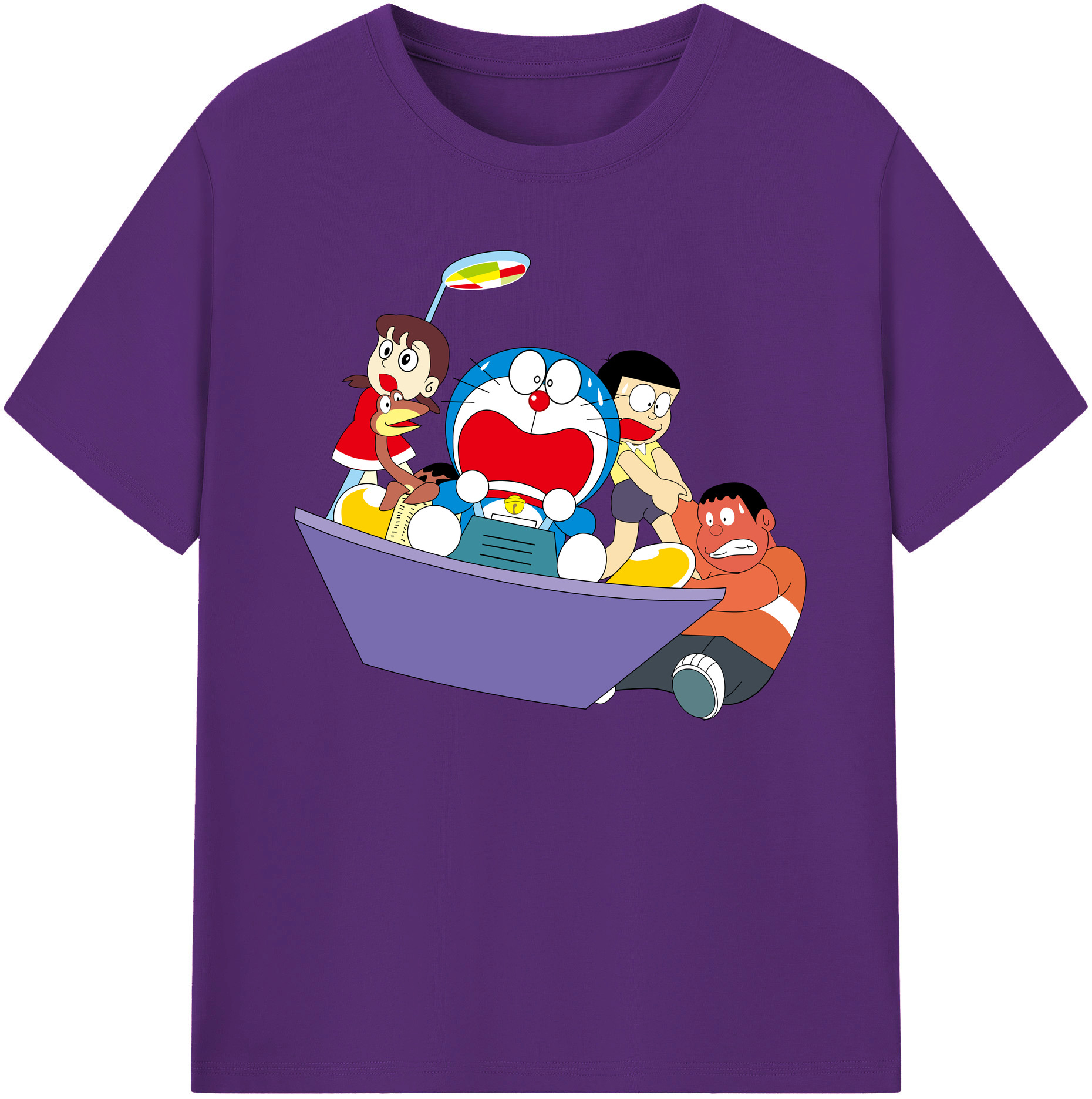 （画像用） ドラえもん Doraemon 綿100％ メンズ半袖Tシャツ｜肌触りやわらか＆通気性