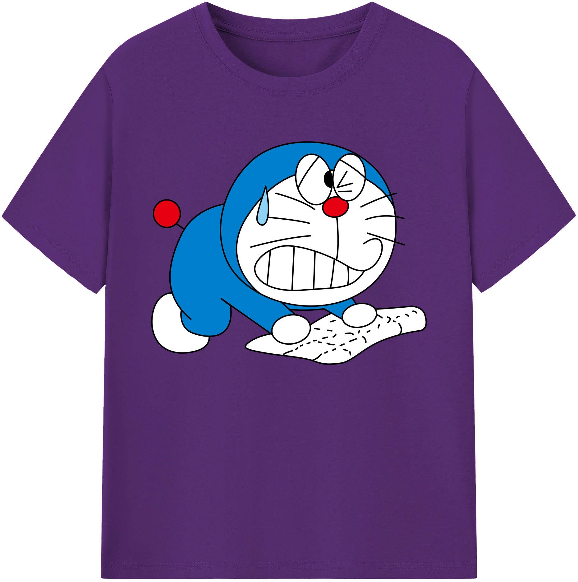 （画像用） ドラえもん Doraemon 綿100％ メンズ半袖Tシャツ｜肌触りやわらか＆通気性