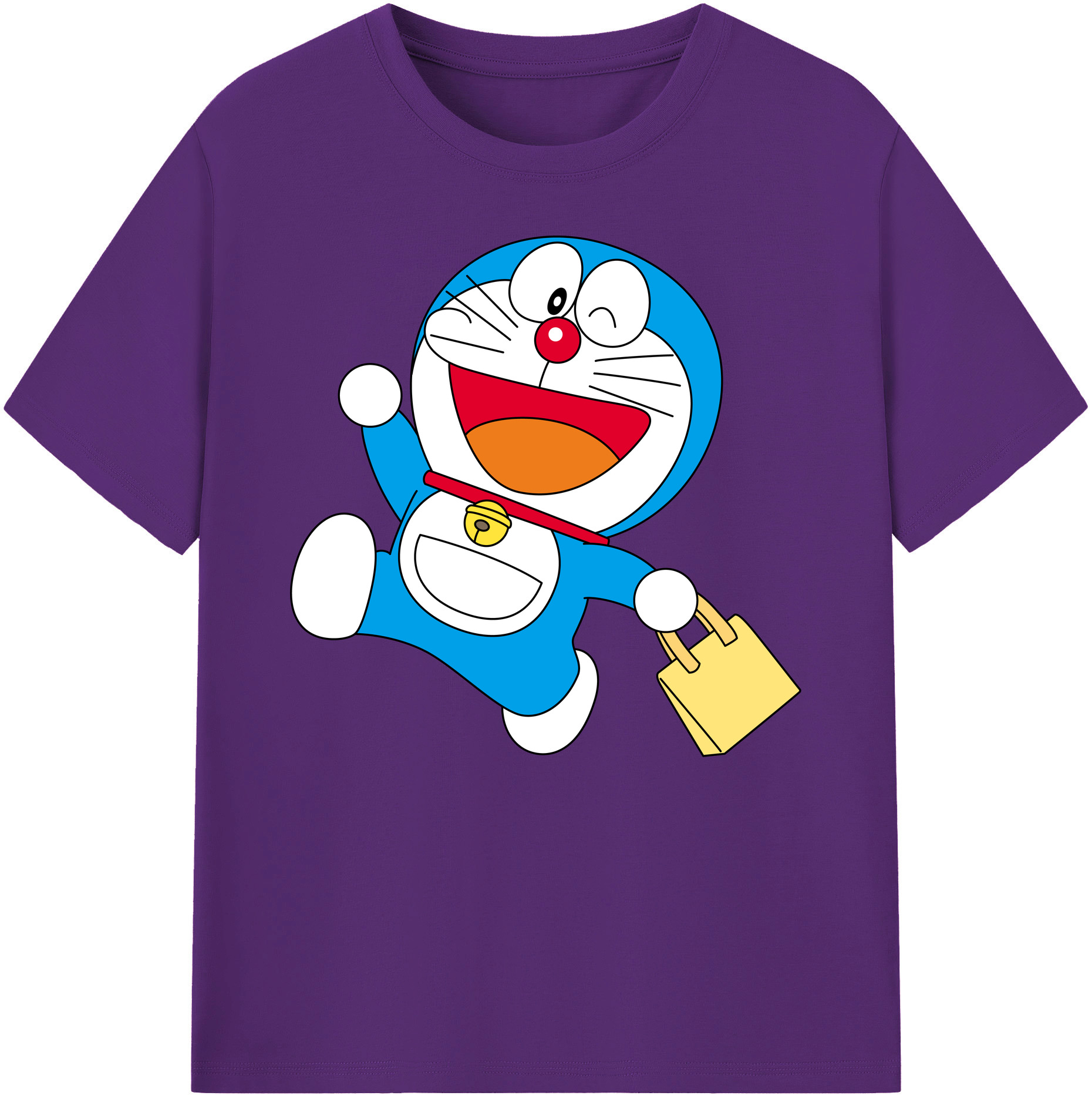 （画像用） ドラえもん Doraemon 綿100％ メンズ半袖Tシャツ｜肌触りやわらか＆通気性