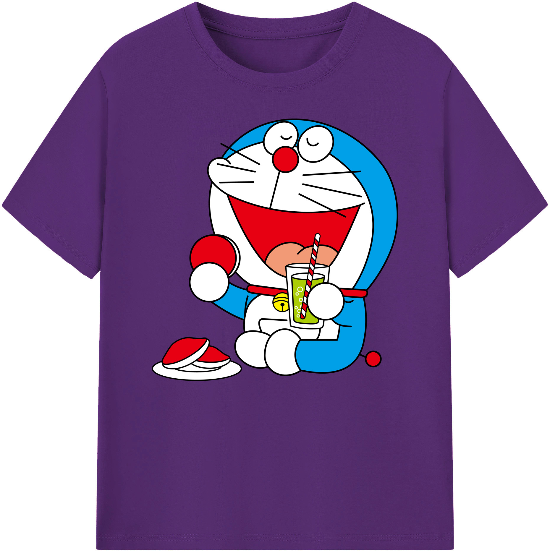 （画像用） ドラえもん Doraemon 綿100％ メンズ半袖Tシャツ｜肌触りやわらか＆通気性