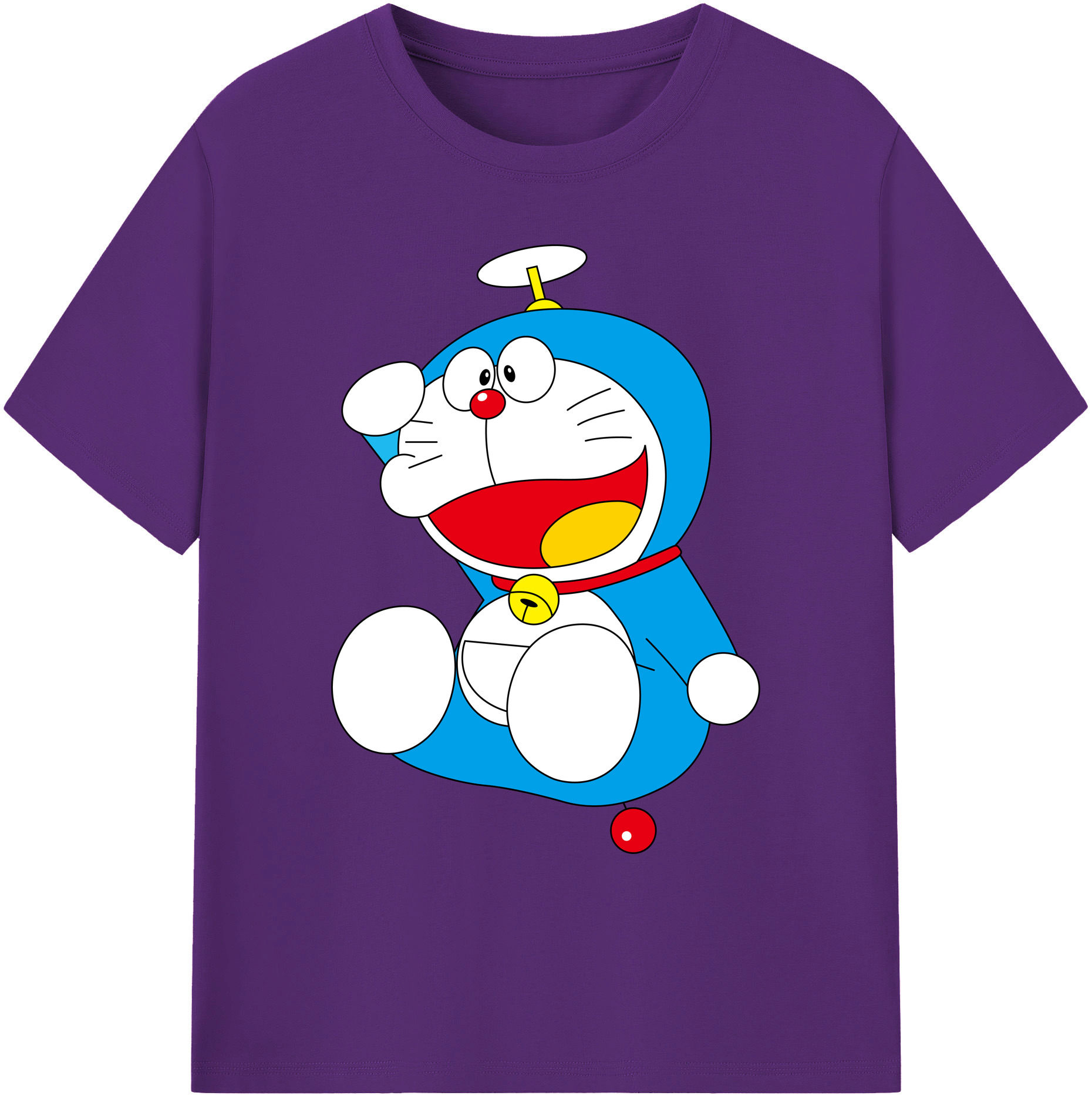 （画像用） ドラえもん Doraemon 綿100％ メンズ半袖Tシャツ｜肌触りやわらか＆通気性