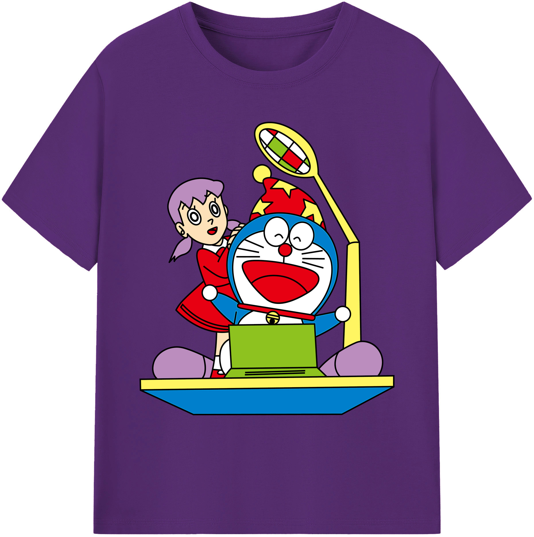（画像用） ドラえもん みなもと しずか Doraemon Shizuka Minamoto 綿100％ メンズ半袖Tシャツ｜肌触りやわらか＆通気性