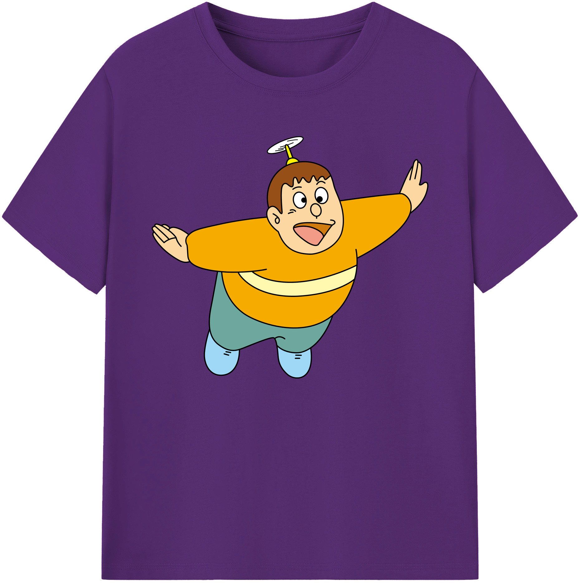（画像用） ドラえもん 剛田武 Doraemon Gouta Takeshi 綿100％ メンズ半袖Tシャツ｜肌触りやわらか＆通気性