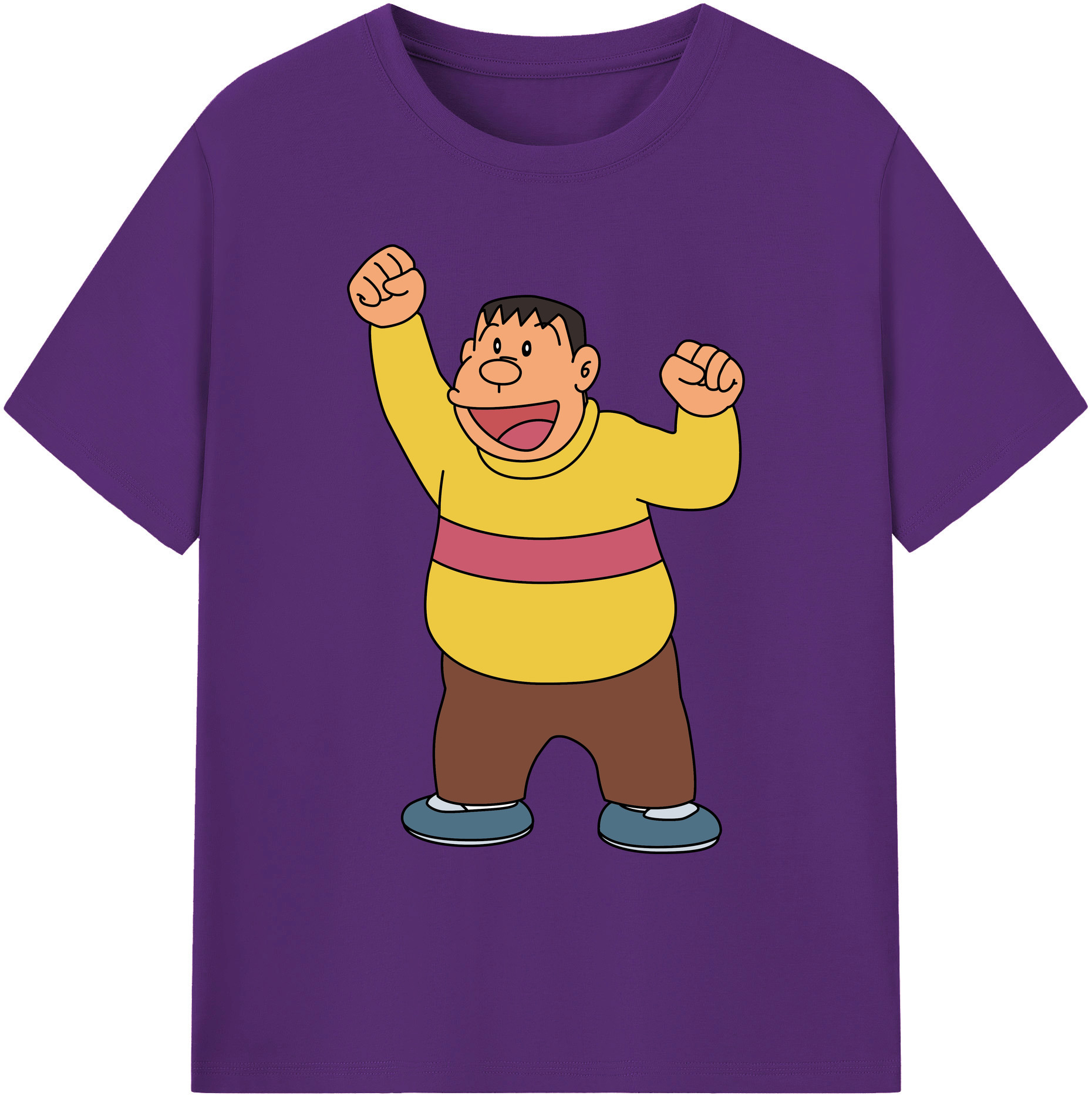 （画像用） ドラえもん 剛田武 Doraemon Gouta Takeshi 綿100％ メンズ半袖Tシャツ｜肌触りやわらか＆通気性