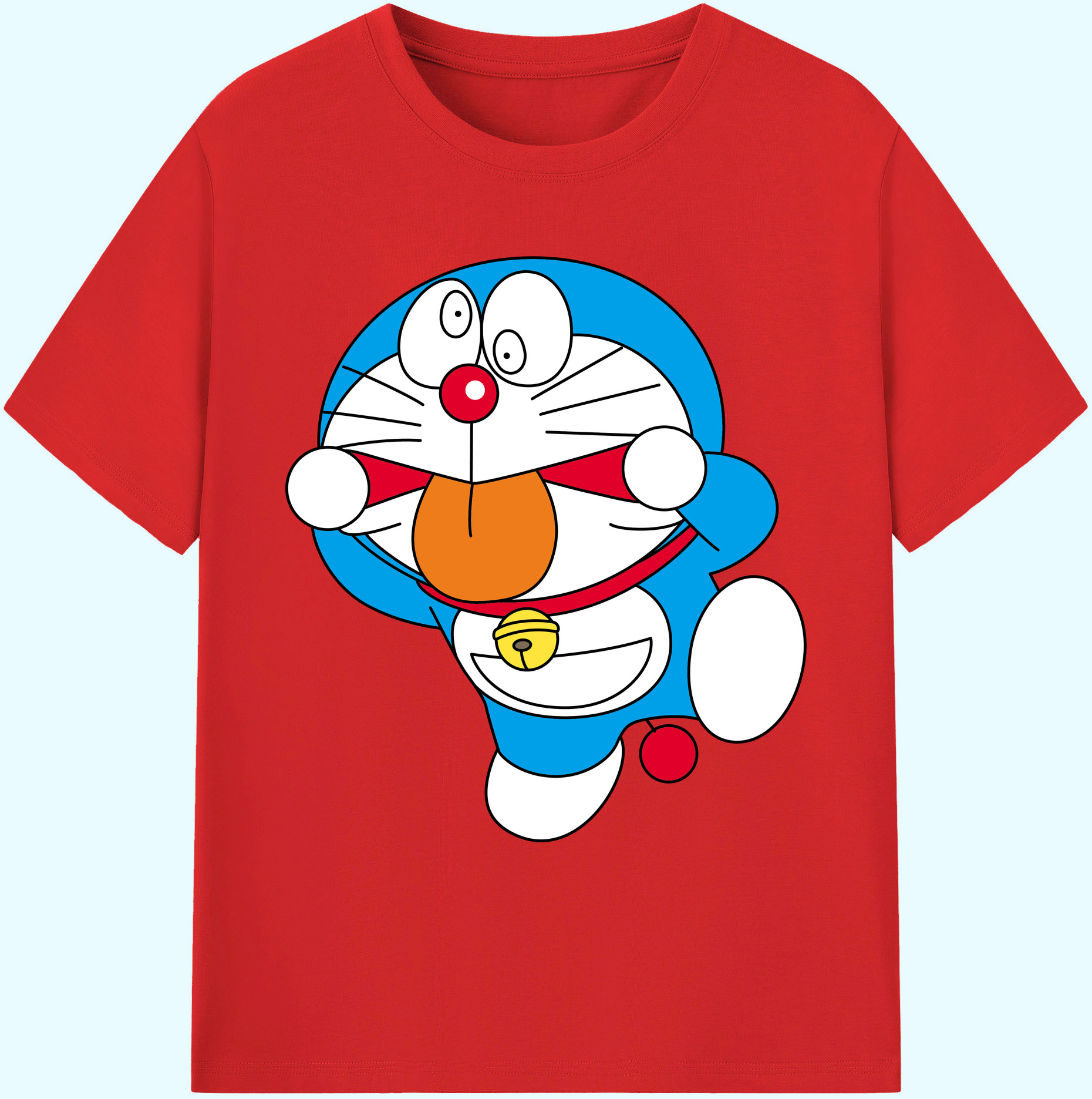 （画像用） ドラえもん Doraemon 綿100％ メンズ半袖Tシャツ｜肌触りやわらか＆通気性
