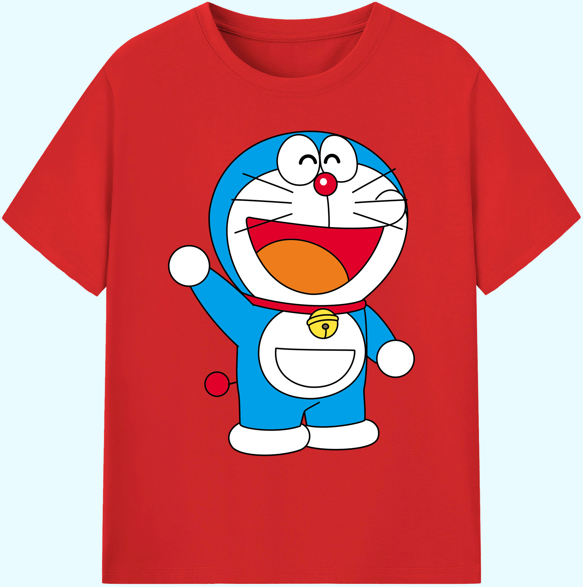 （画像用） ドラえもん Doraemon 綿100％ メンズ半袖Tシャツ｜肌触りやわらか＆通気性