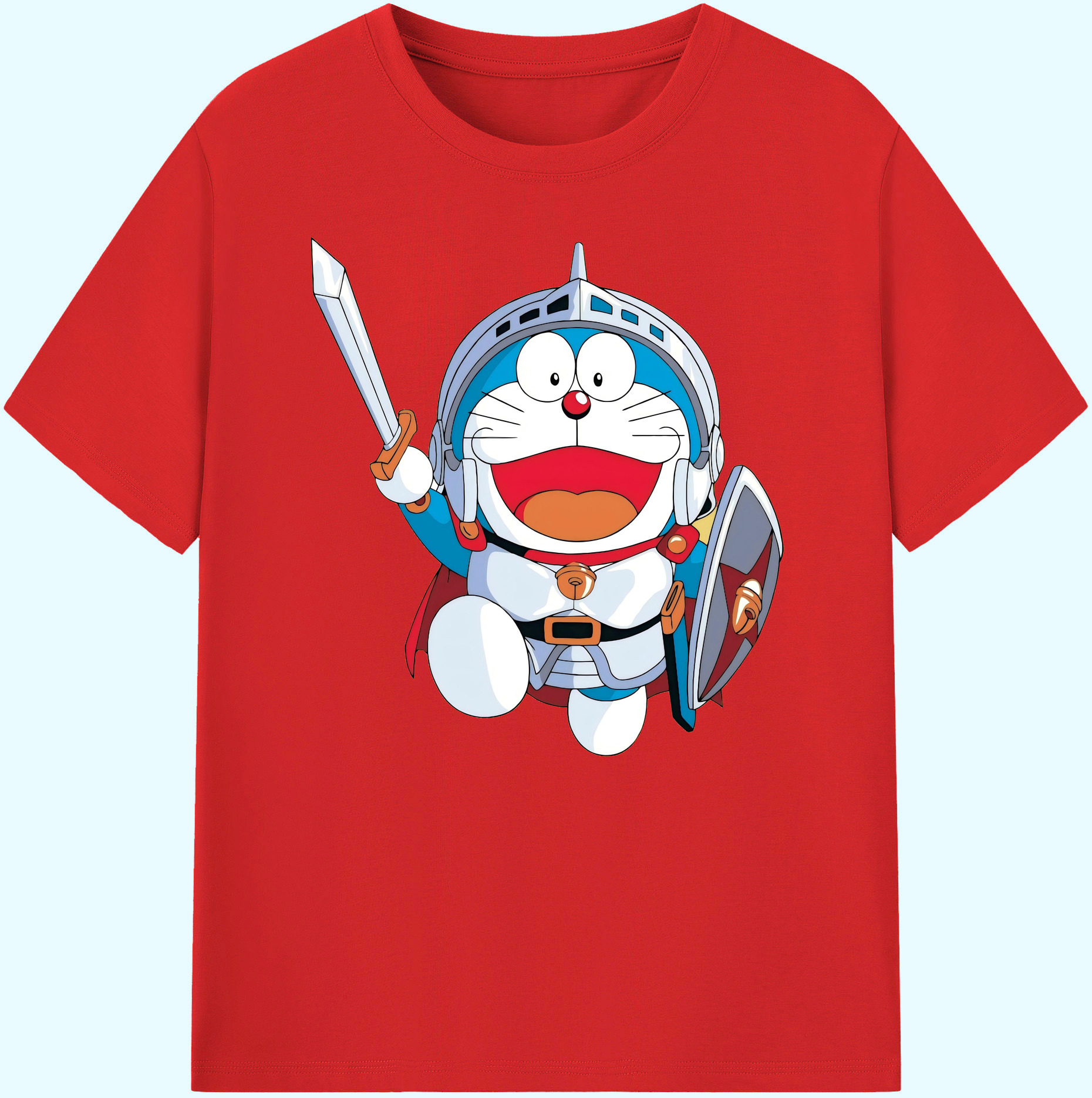 （画像用） ドラえもん Doraemon 綿100％ メンズ半袖Tシャツ｜肌触りやわらか＆通気性