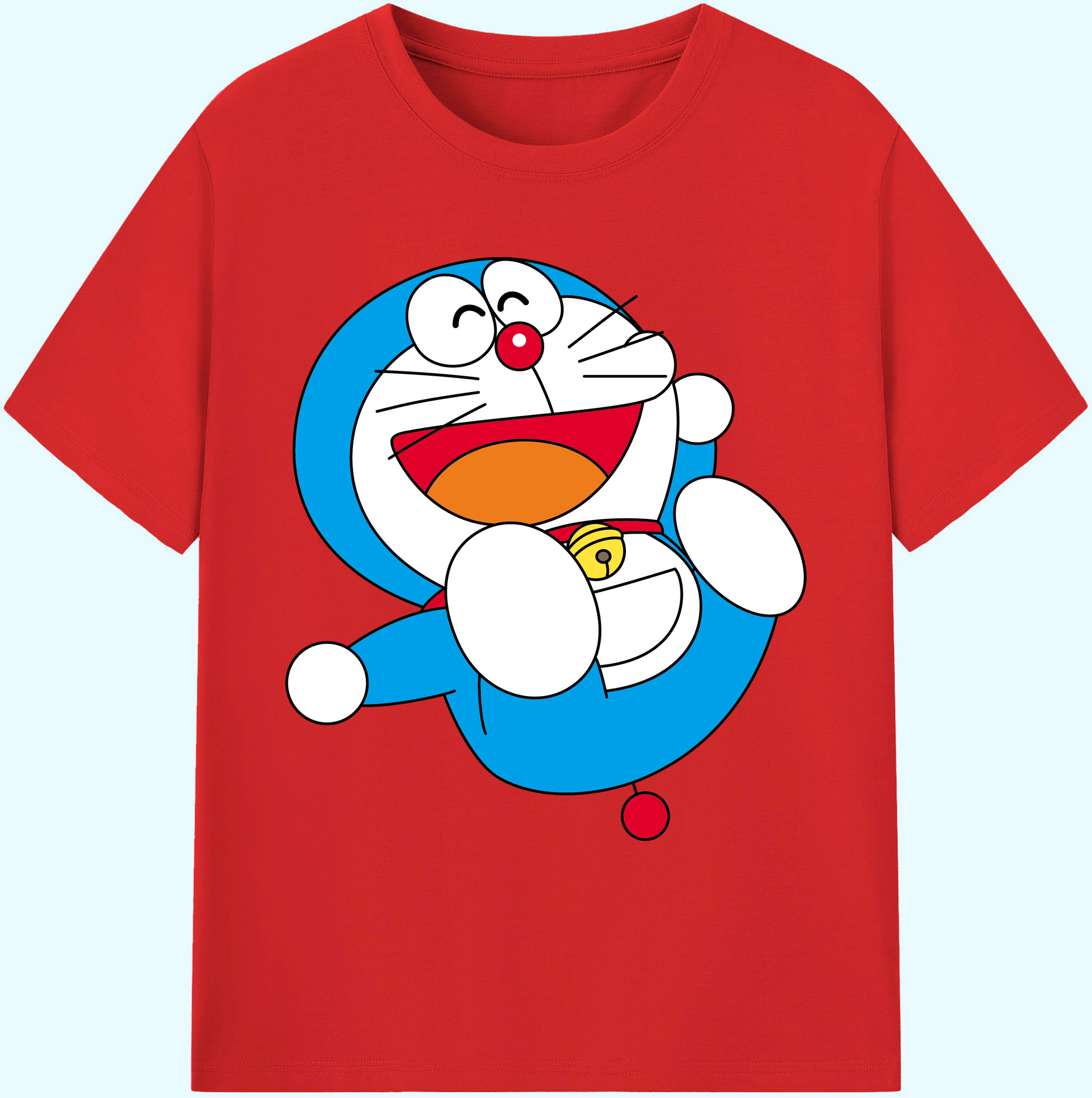 （画像用） ドラえもん Doraemon 綿100％ メンズ半袖Tシャツ｜肌触りやわらか＆通気性