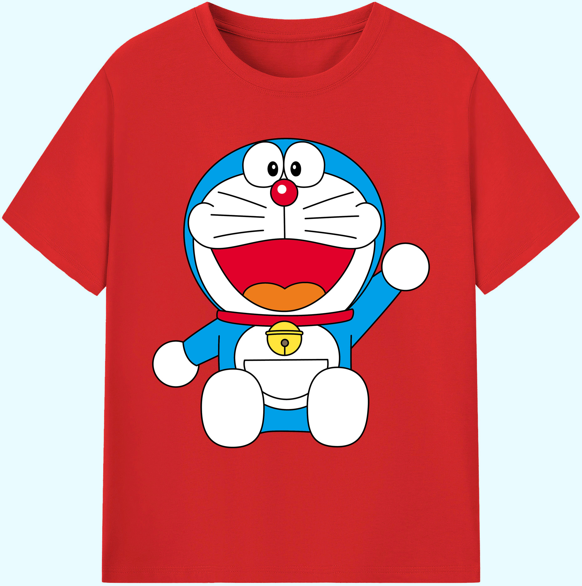 （画像用） ドラえもん Doraemon 綿100％ メンズ半袖Tシャツ｜肌触りやわらか＆通気性