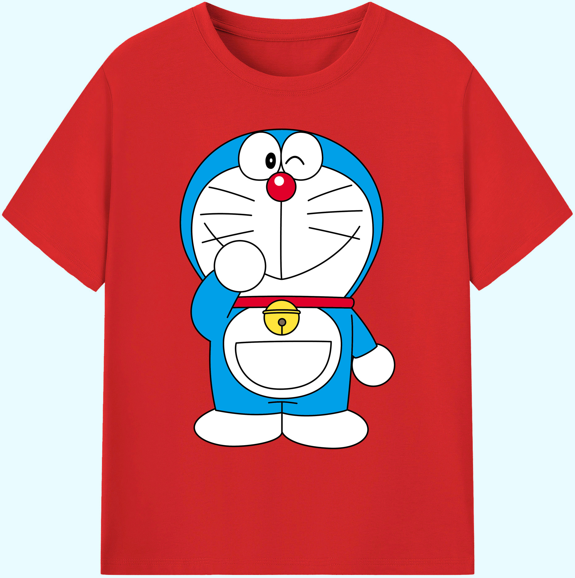 （画像用） ドラえもん Doraemon 綿100％ メンズ半袖Tシャツ｜肌触りやわらか＆通気性
