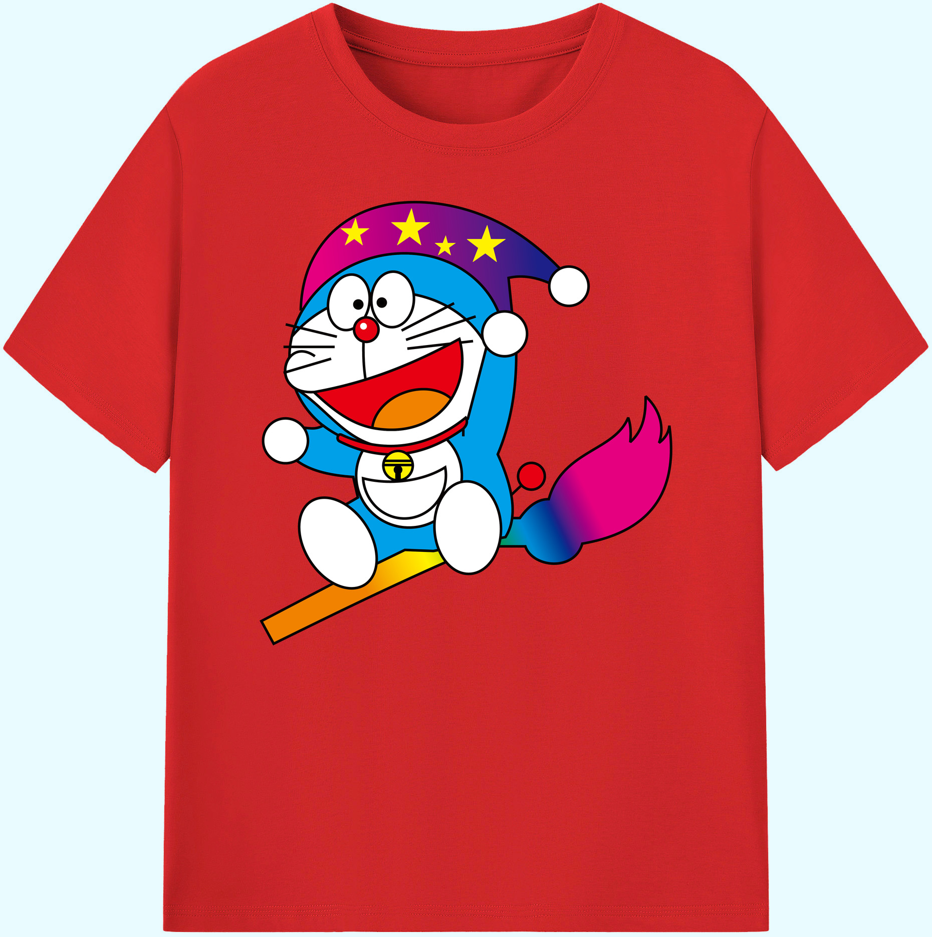 （画像用） ドラえもん Doraemon 綿100％ メンズ半袖Tシャツ｜肌触りやわらか＆通気性